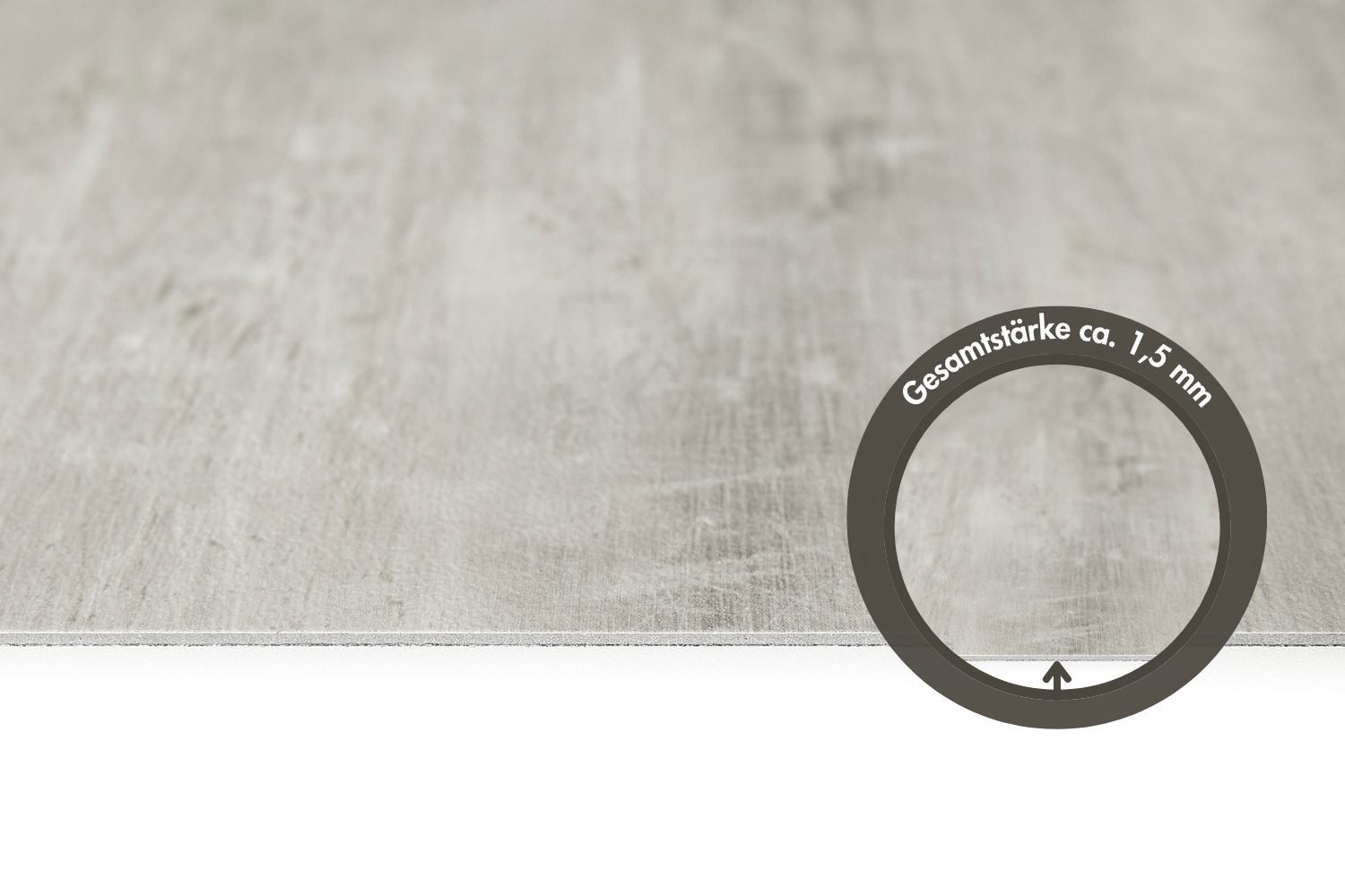 misento Vinylboden selbstklebend in Beton- und Marmoroptik, 24 PVC Fliesen je ca. 60,96 x 30,48 cm, PVC Bodenbelag 4,46 m², für Fußbodenheizung, Badezimmer, Woh – Bild 5 von 5