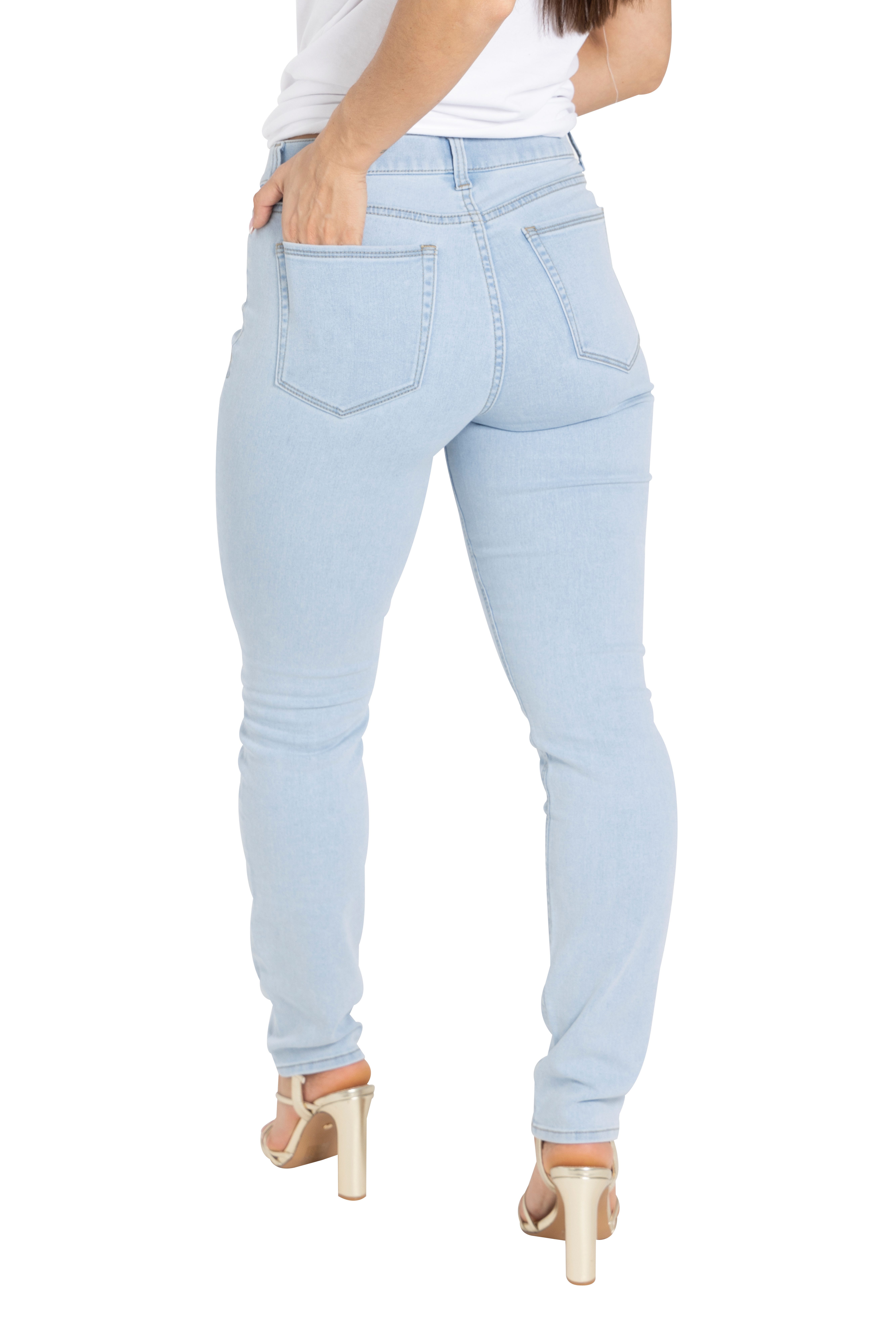 BlauerHafen Jeansjeggings BlauerHafen Damen Jeggings Jeans Slim Fit Super Stretch