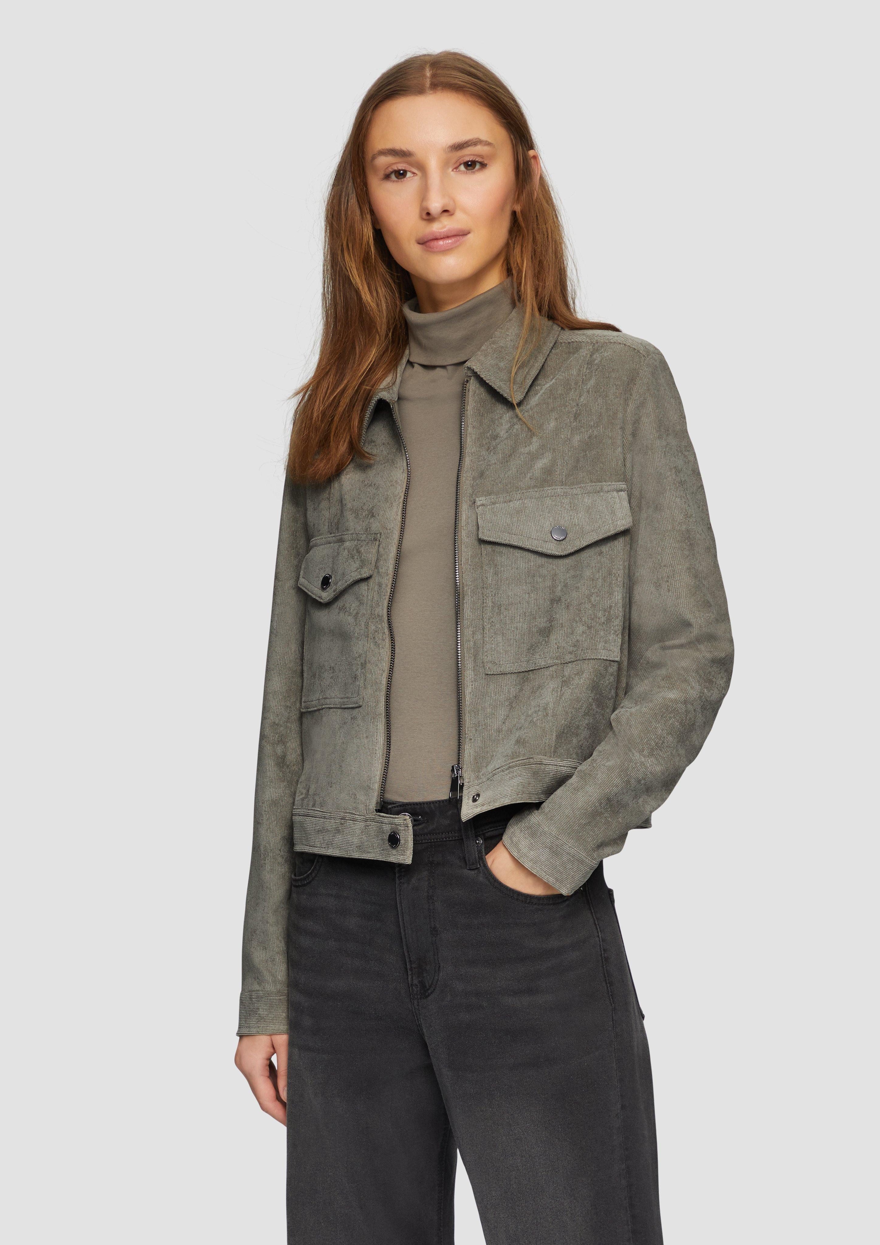 s.Oliver Funktionsjacke Kurze Cordjacke mit aufgesetzten günstig online kaufen