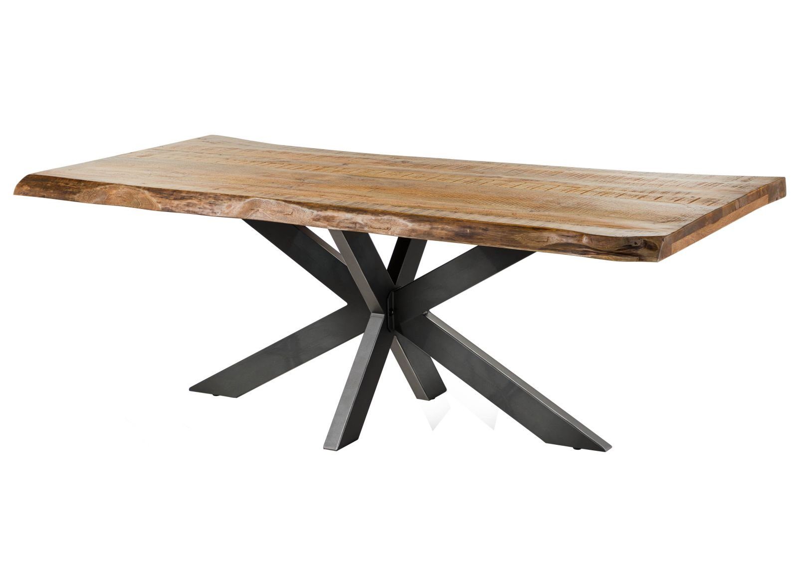Massivmoebel24 Baumkantentisch FREEFORM (Baumtisch Mango 180x90x77 günstig online kaufen