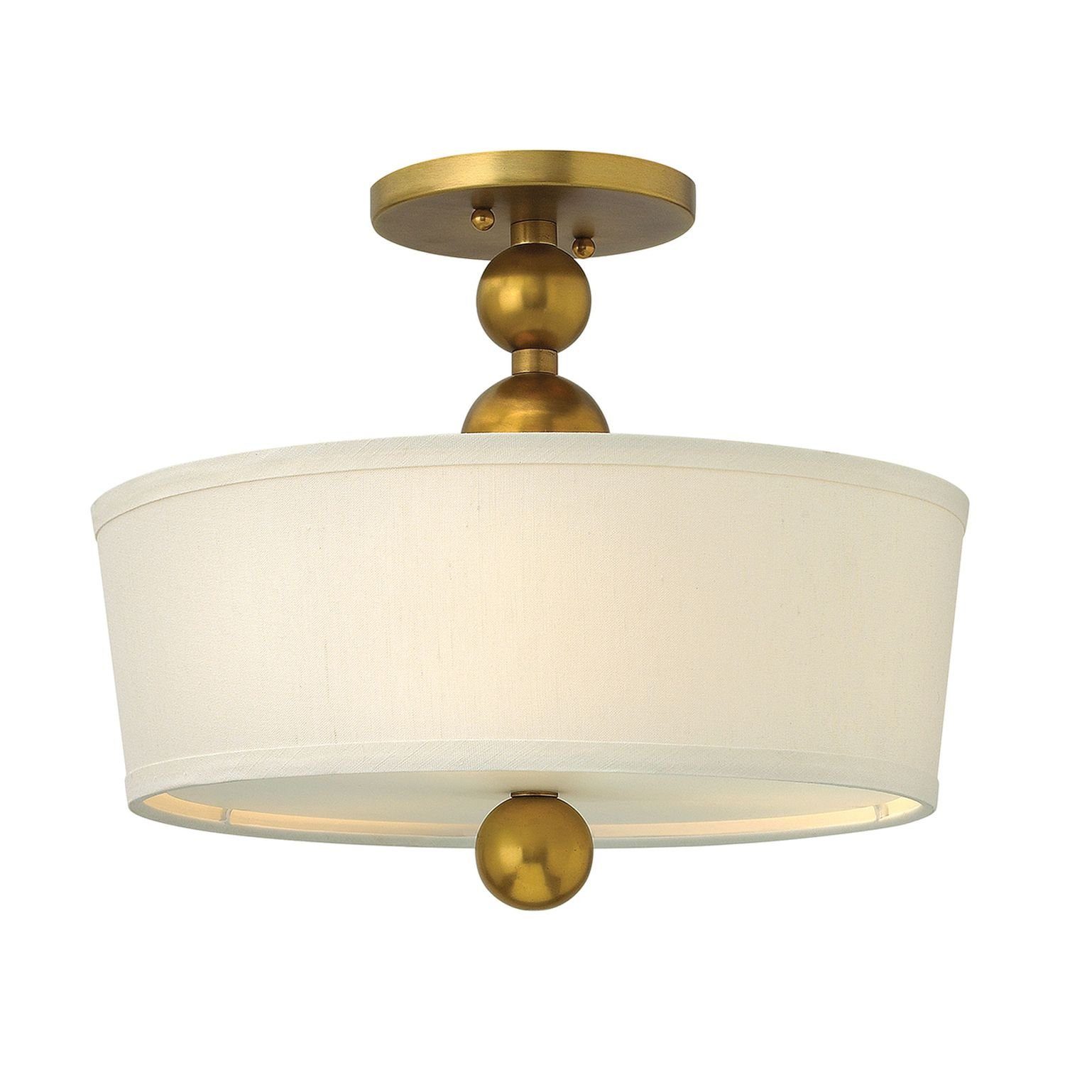 LichtErlebnisse Deckenleuchte ROMINA, ohne Leuchtmittel, Deckenlampe Creme Messing Esszimmer