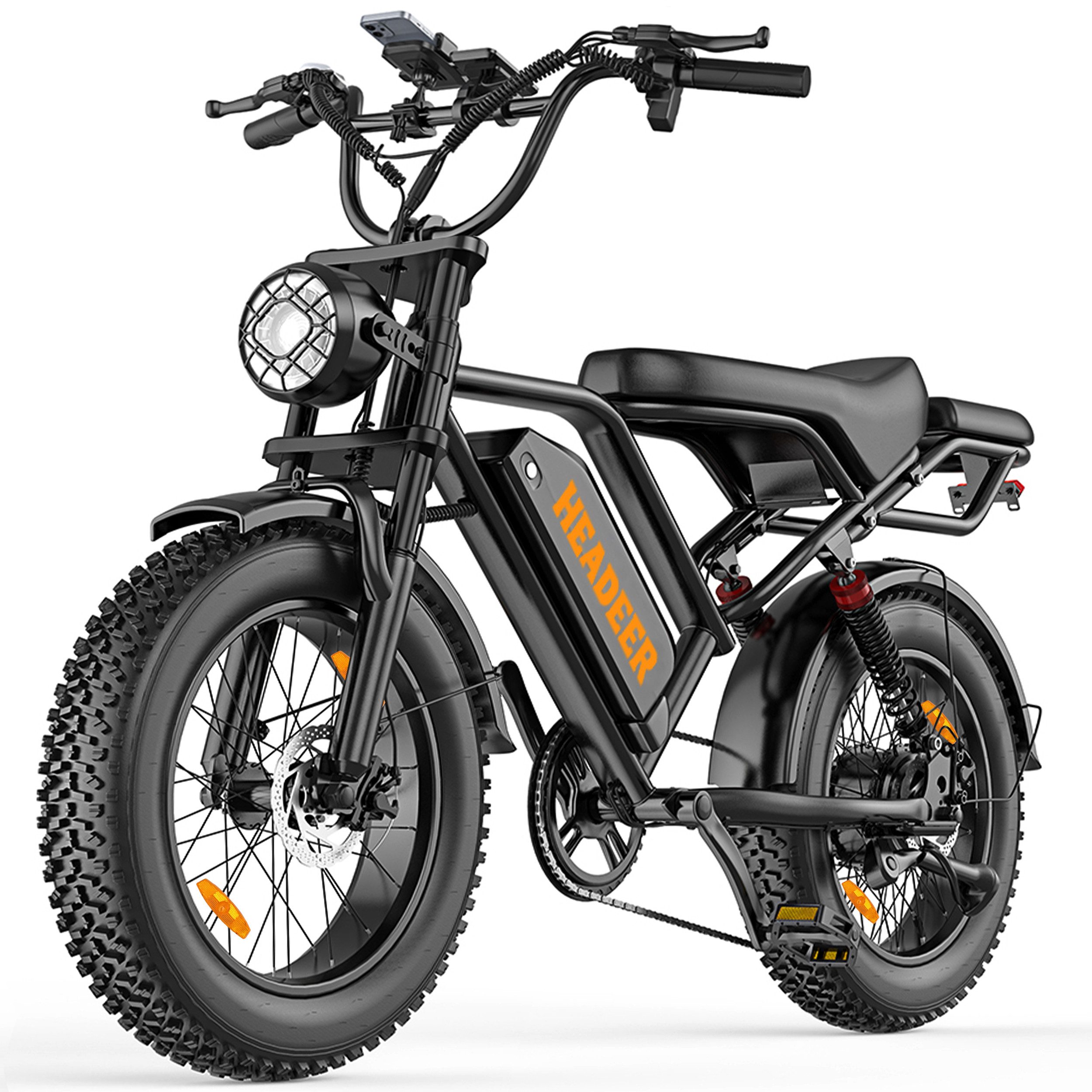 WHEELYOU E-Bike Mountainbike Herren u. Damen E-Fatbike 20 Zoll 250W 960Wh 80km Scheibenbremse, Kettenschaltung, Heckmotor, 960 Wh, (Beleuchtungsset mit Batterieladegerät, Batterieschlüssel, Werkzeug), Scheibenbremse Vollfederung LCD-Display 150kg Zuladung 39,5kg