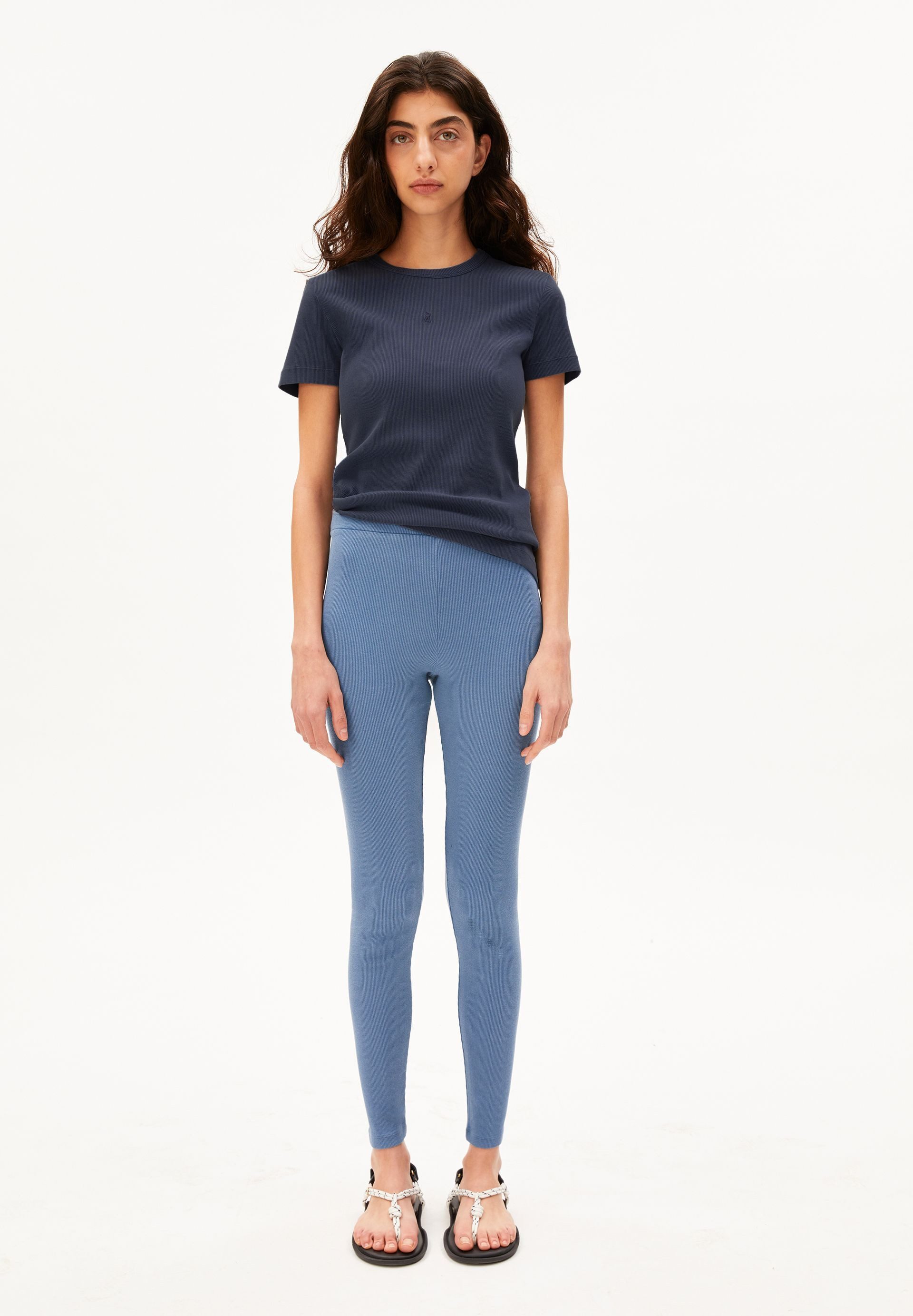 Armedangels Leggings GMT DYE RIB Ripp-Leggings aus Bio-Baumwoll Mix