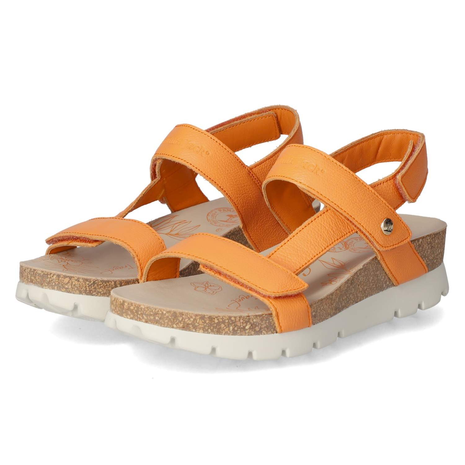 Panama Jack Panama Jack Flache Sandalen Selma B14 Damen Glattleder orange Sandalette