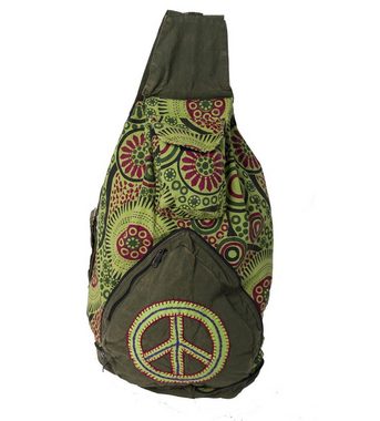 KUNST UND MAGIE Tagesrucksack Kunst und Magie Bunter Hippie Rucksack "Peace"