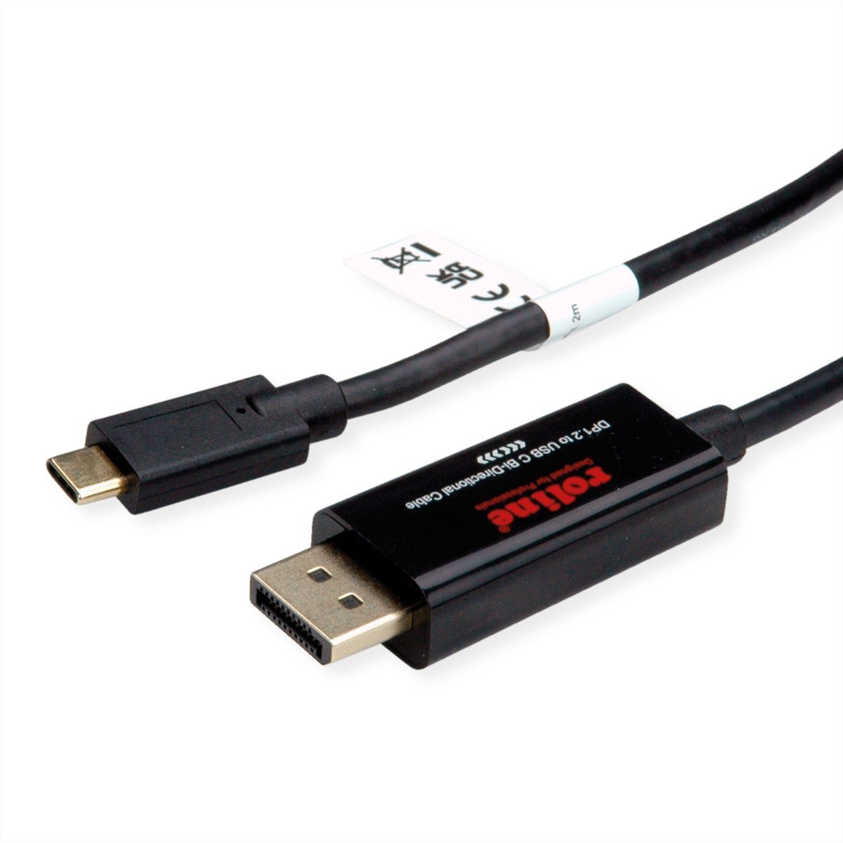 USB Typ C - DisplayPort, v1.2, bidirektionales Adapterkabel, ST/ST Audio- & Video-Adapter