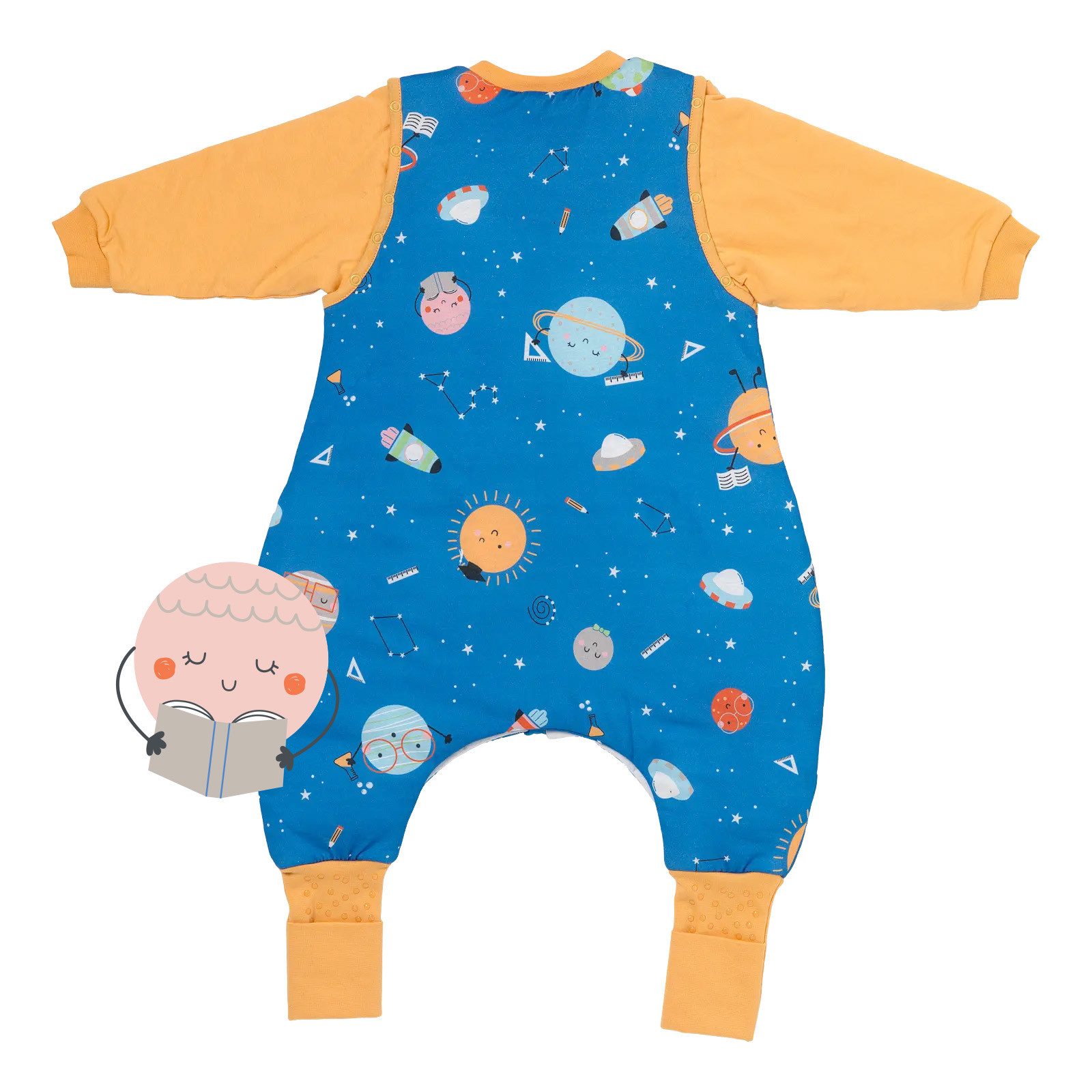 Schlummersack Kinderschlafsack Schlafsack mit Füßen und umklappbaren Bündchen, 2.5 Tog – Bild 4 von 5