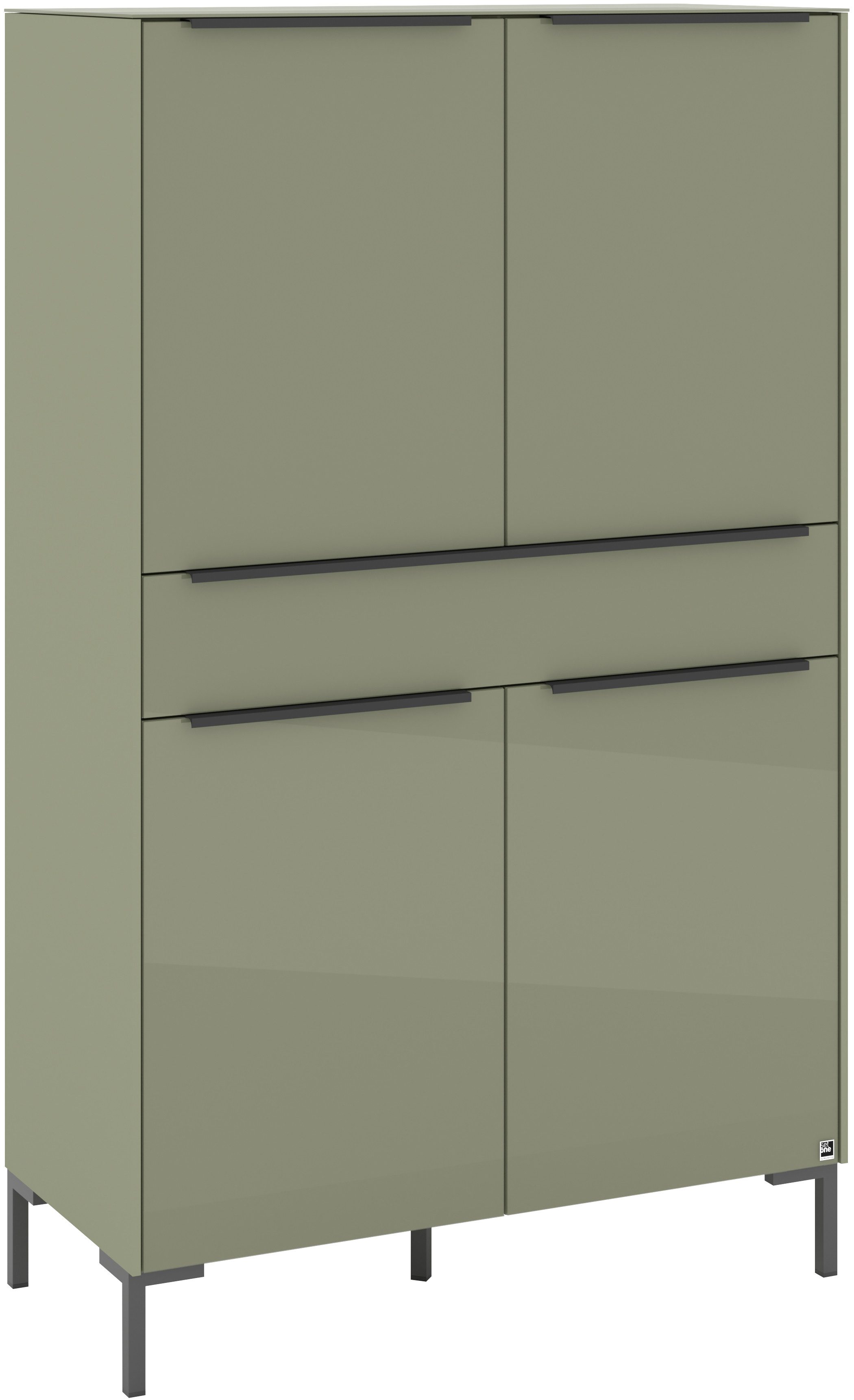 set one by Musterring Highboard Reno (1 St), Mit Winkelfuß in diversen Farben, 154 cm Höhe & Farbauswahl
