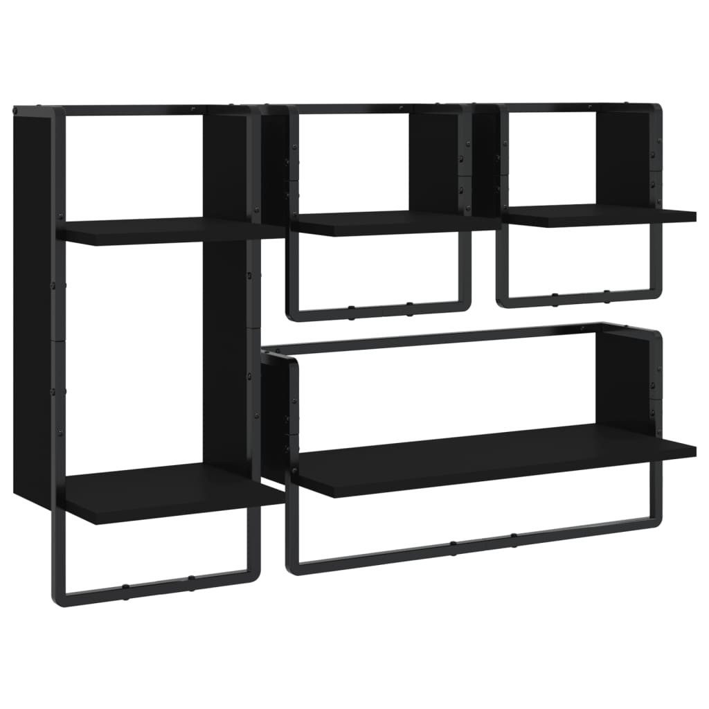 vidaXL Regal 4-tlg. Wandregal-Set mit Stangen günstig online kaufen