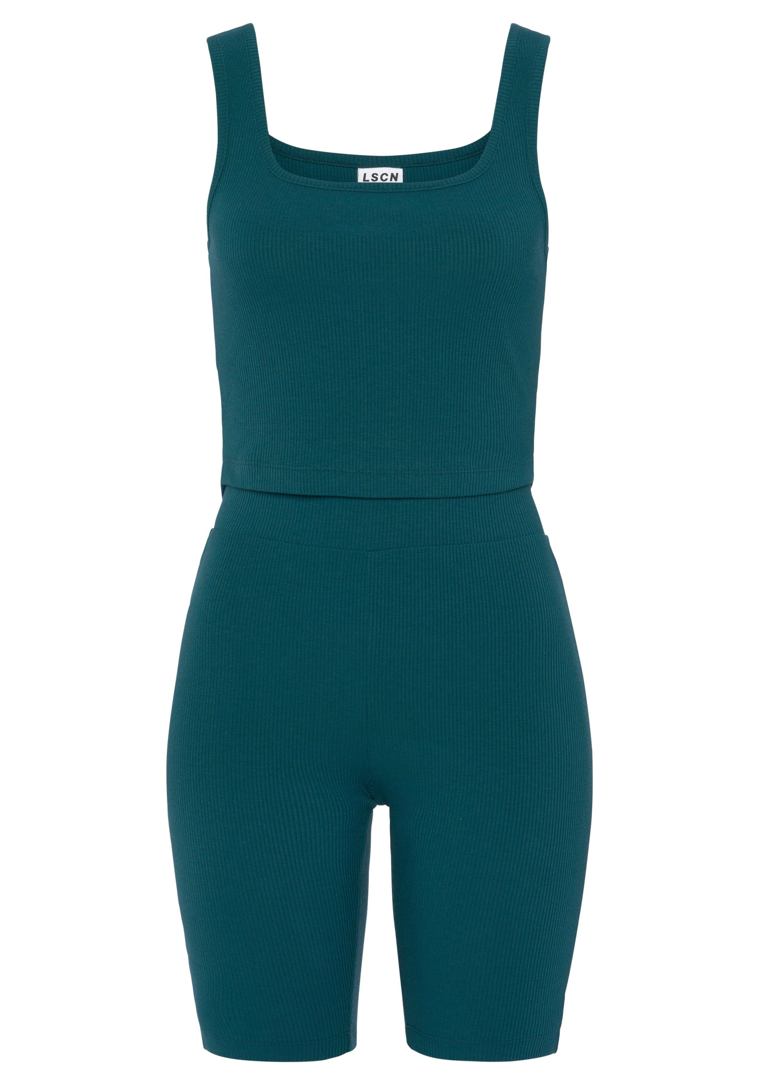 LASCANA Shorty bestehend aus Top und Shorts aus Rippmaterial, Homewear-Set günstig online kaufen