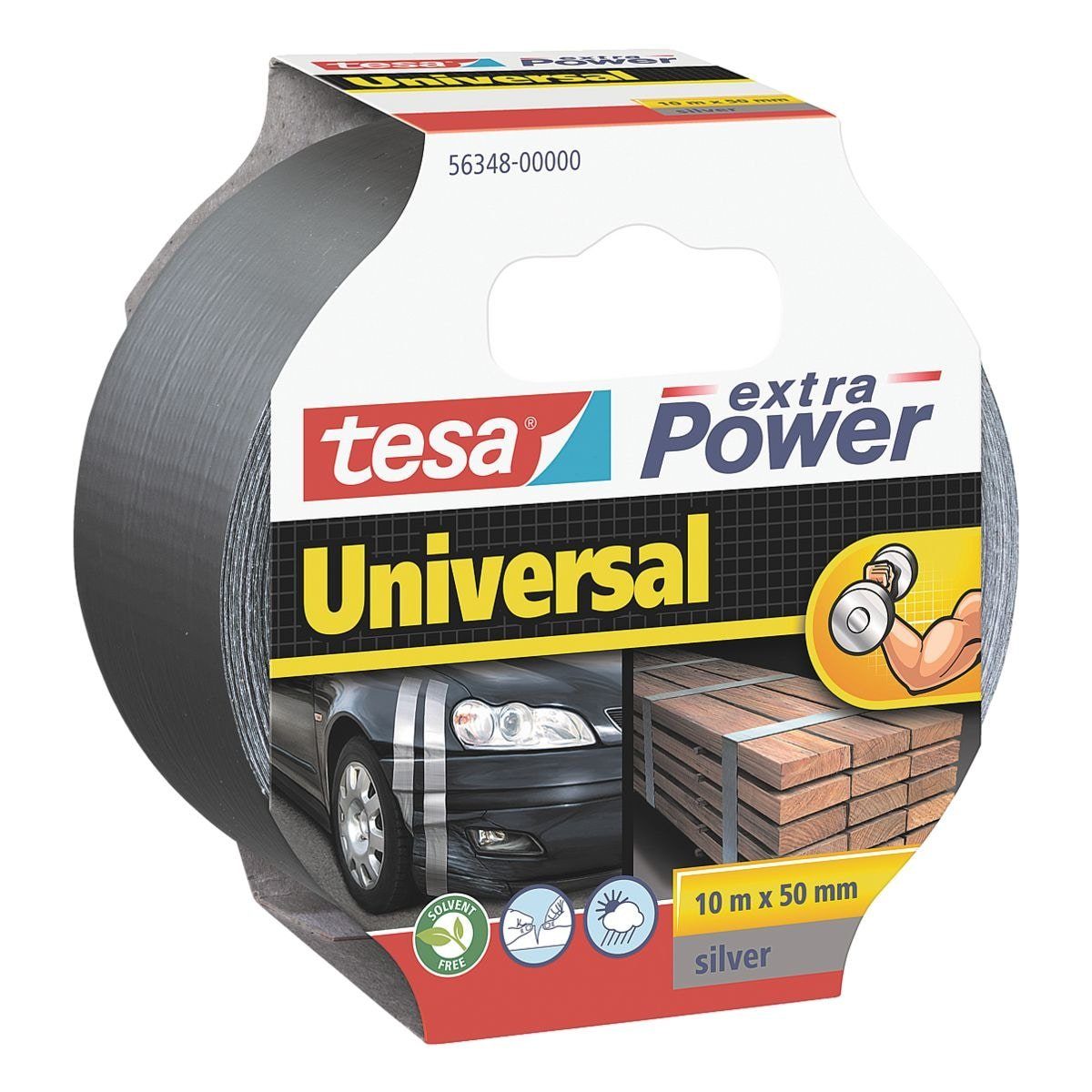 tesa Klebeband zum Reparieren Power® (1-St) oder Universal Abdichten extra Verpacken, silber