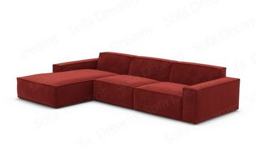 Sofa Dreams Ecksofa Samtstoff Sofa Polsterecksofa Formenta L Form kurz Eckcouch Stoffsofa, Loungesofa