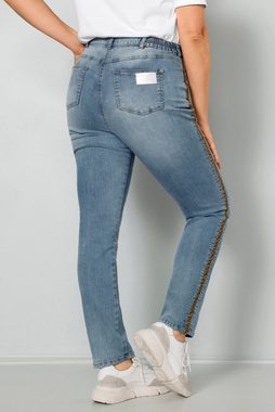 MIAMODA Regular-fit-Jeans Jeans Slim Fit Leo-Seitenstreifen 5-Pocket
