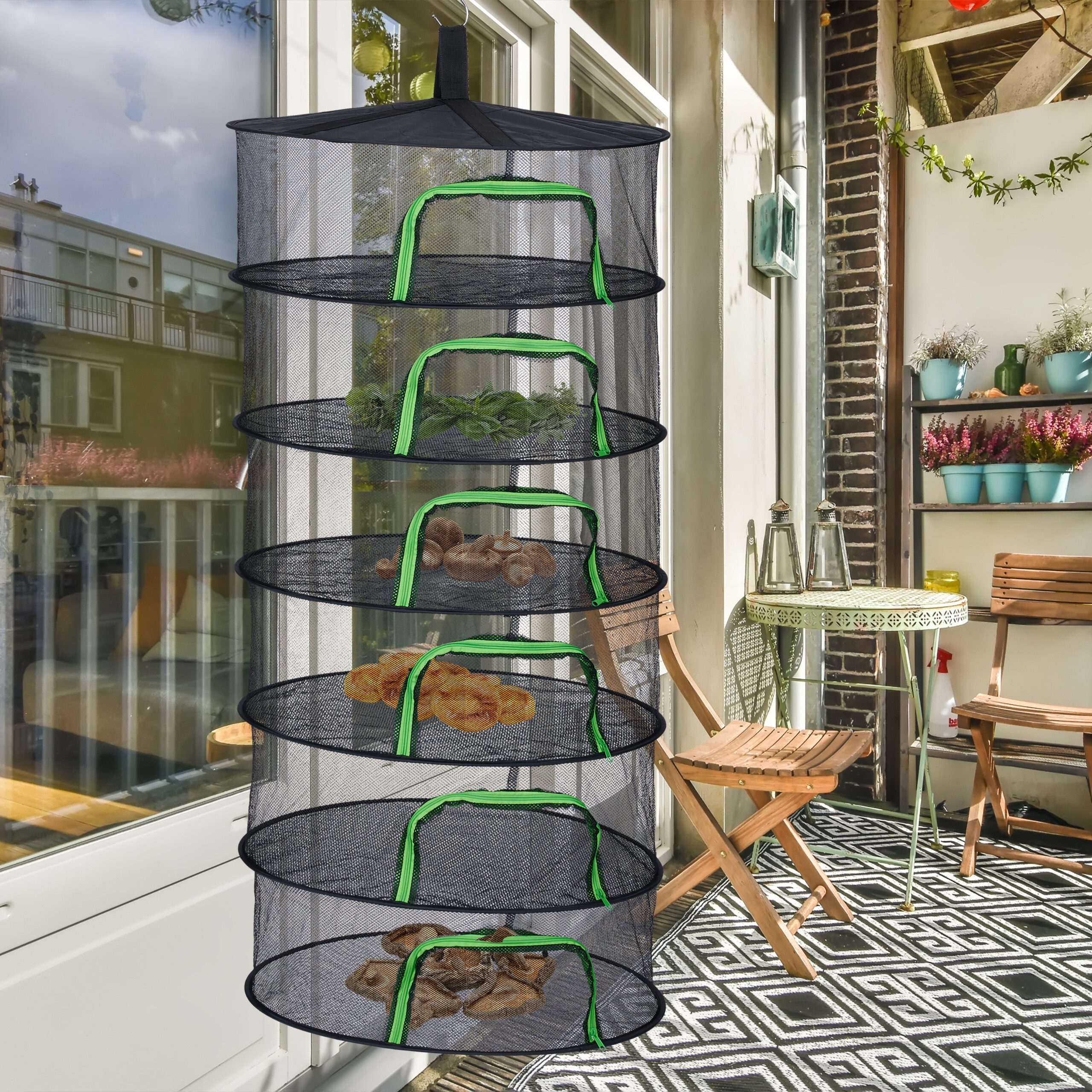 relaxdays Gewächshaus Faltbares Trockennetz 6-lagig günstig online kaufen