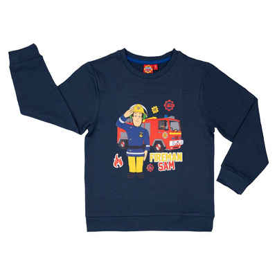 United Labels® Sweatshirt Feuerwehrmann Sam Пуловеры für Jungen - Kinder Sweatshirt Oberteil Blau