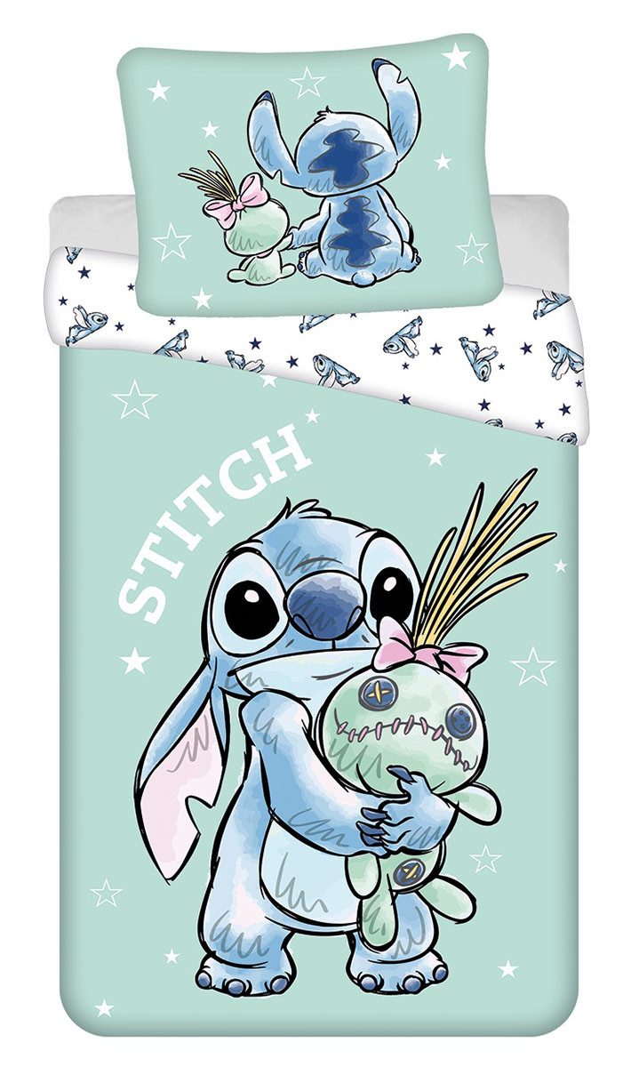 Jerry Fabrics Kinderbettwäsche Stitch, Renforcé, 2 teilig