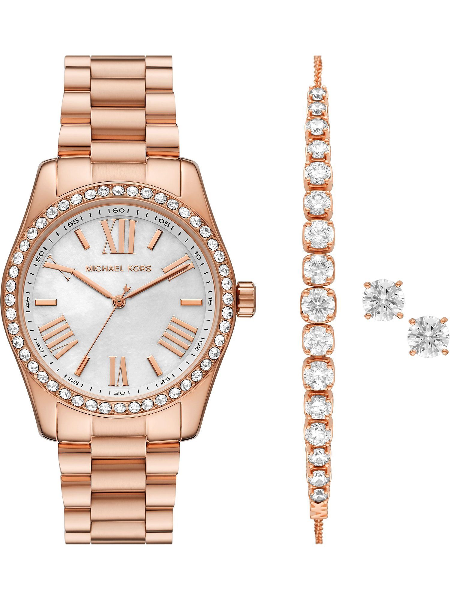 MICHAEL KORS Quarzuhr Michael Kors Damen-Uhren-Sets Analog Quarz