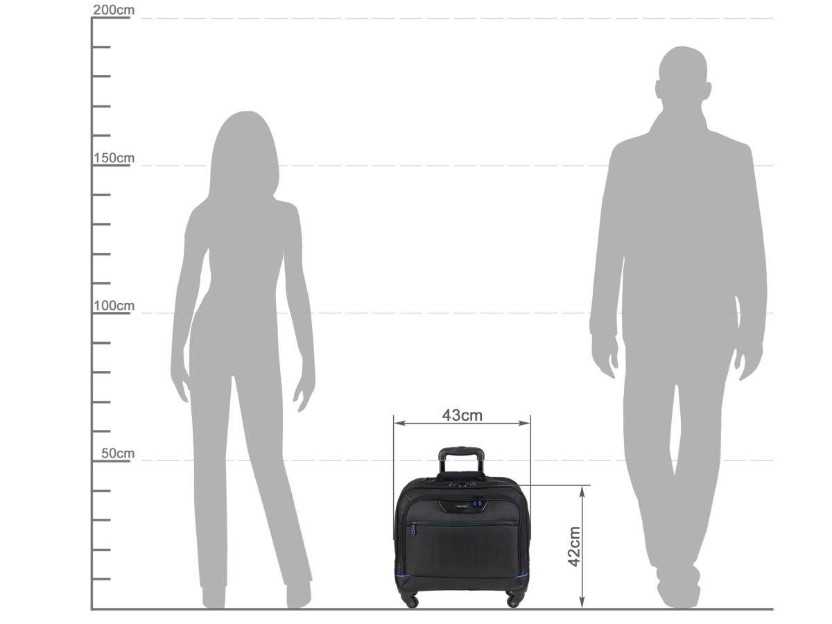 LIGHTPAK® Aktenkoffer Star, 4 Rollen, Business-Trolley, Aktentasche, Pilotenkoffer