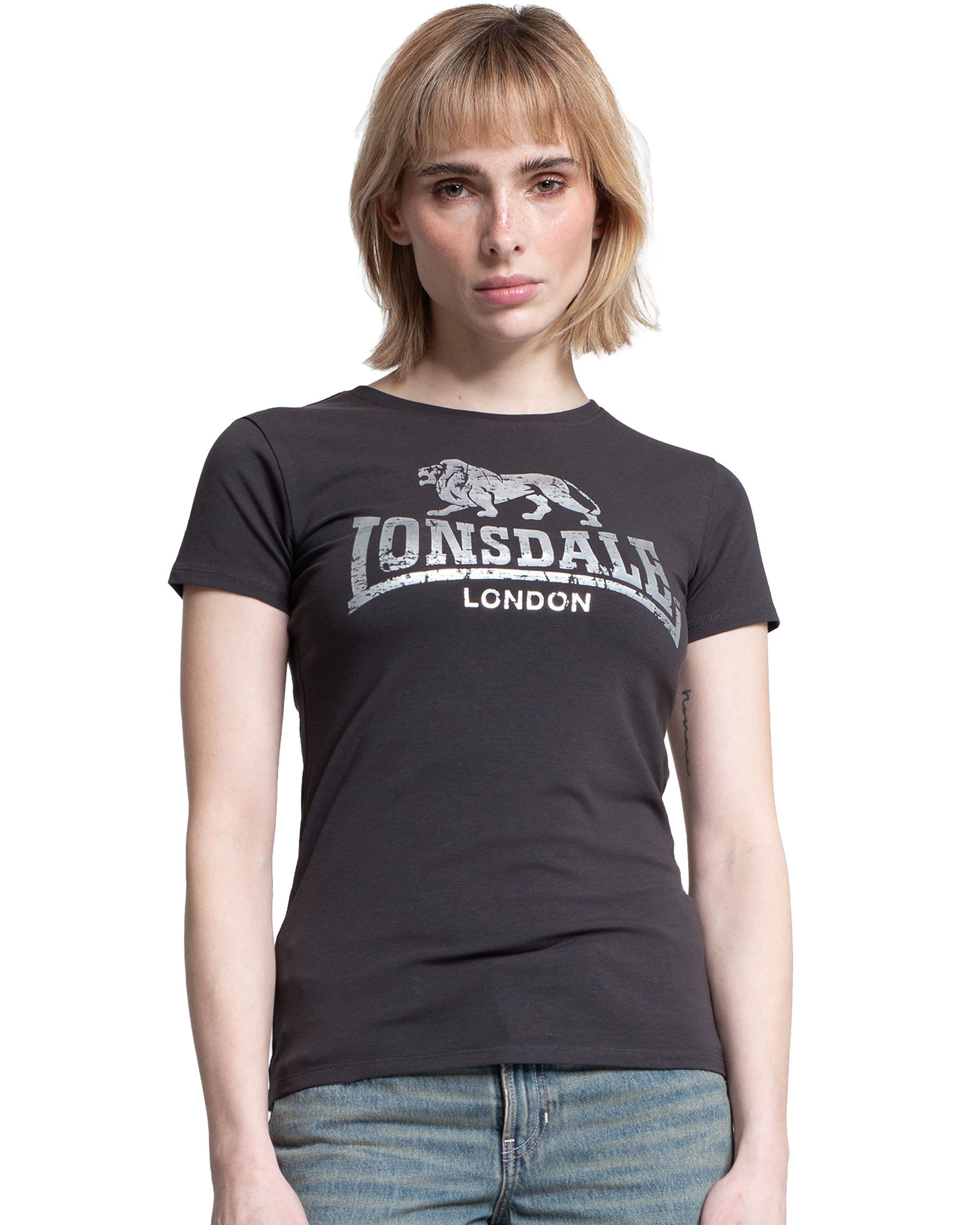 Lonsdale T-Shirt Lonsdale Damen T-Shirt Bantry Goldfarbenden Lonsdale London Druck