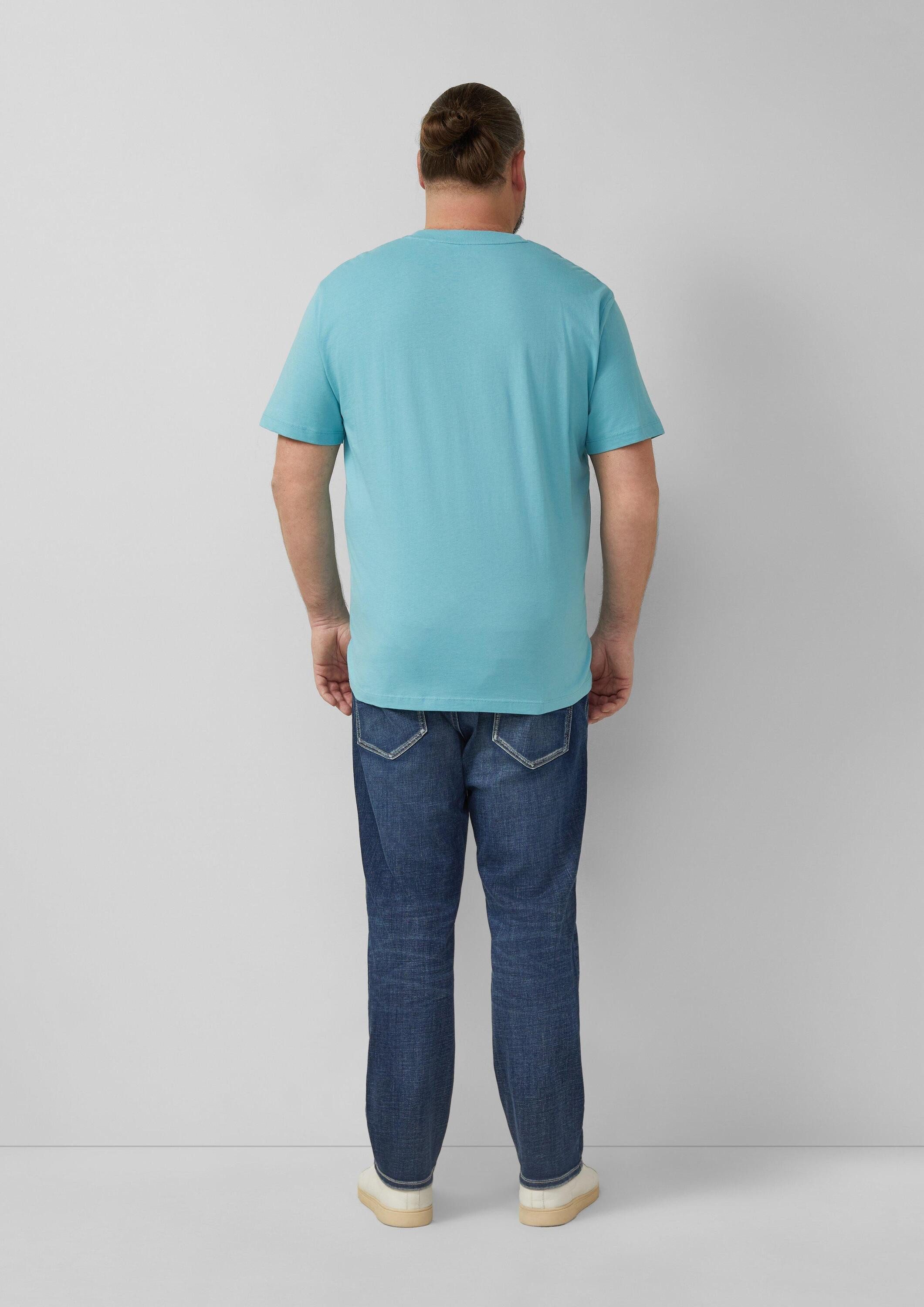 s.Oliver Kurzarmshirt T-Shirt Piqué-T-Shirt mit Garment Dye