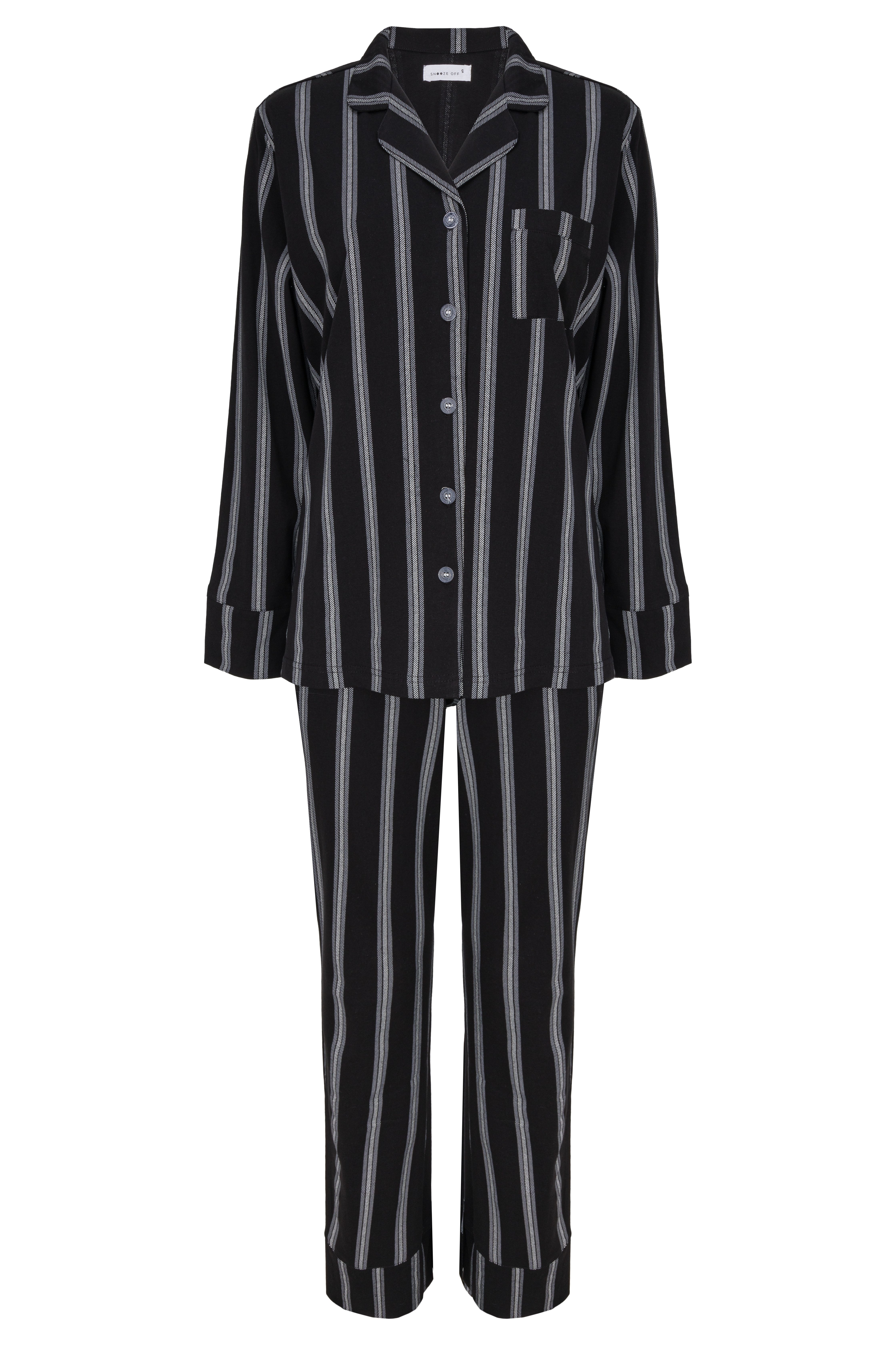 SNOOZE OFF Pyjama langarm Schlafanzug im Streifendesign (2 tlg., 1 Stück) m günstig online kaufen