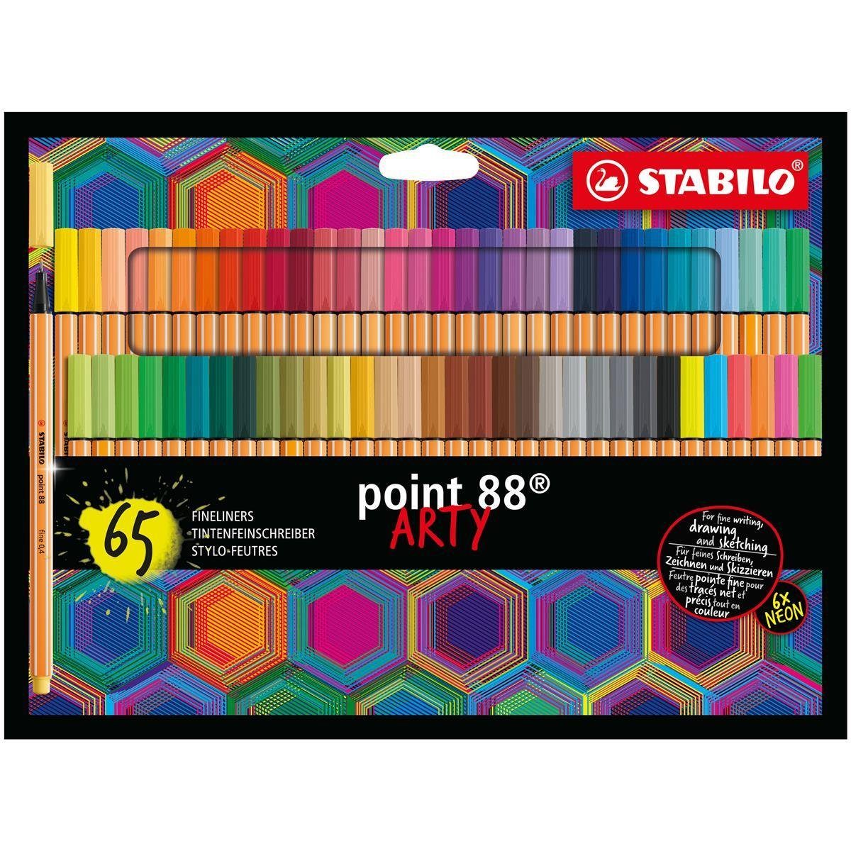 STABILO Fineliner STABILO point 88 ARTY Fineliner - 0,4 mm - 65er Set