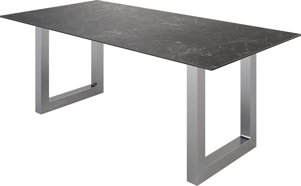 DELIFE Esstisch Edge, Keramik Laminam® Nero günstig online kaufen