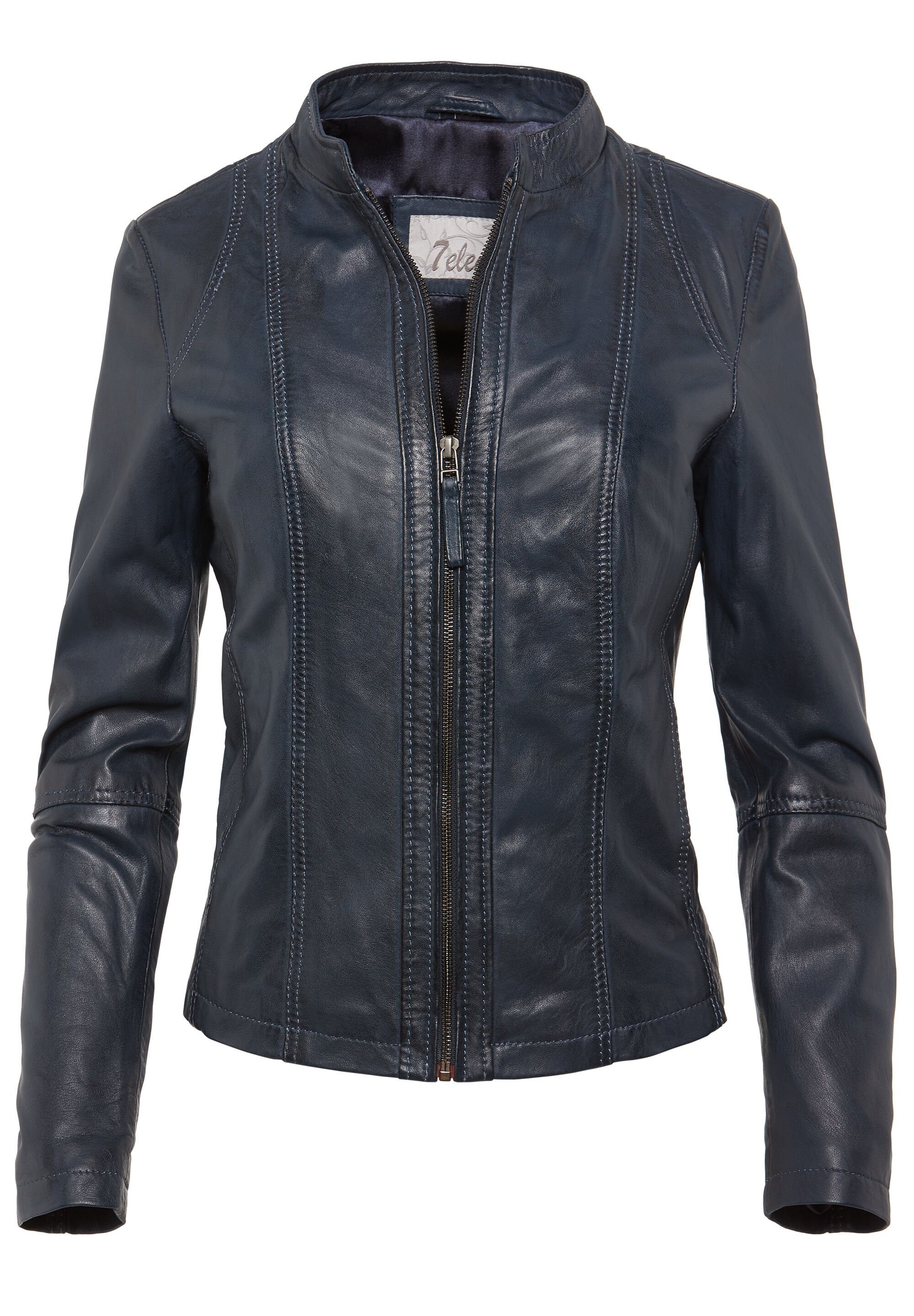 7eleven Lederjacke SEAMERA (1-St) mit Ziernähten günstig online kaufen