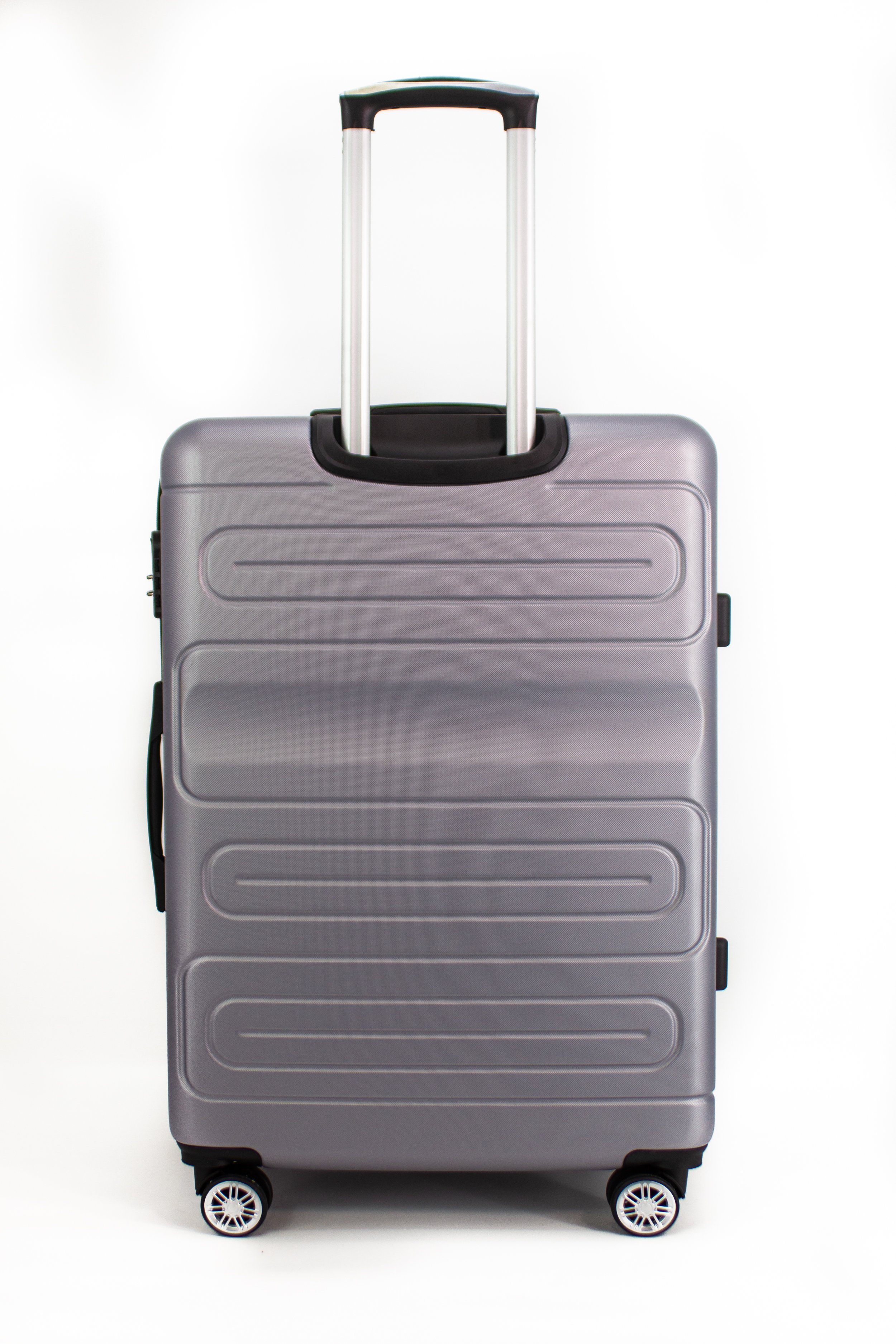 Reisekoffer Doppelrollen, Hartschalen-Koffer, ABS Gray 100% 360° Silver 052, Easy Hartschalen-Trolley Jade Move