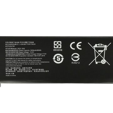 vhbw kompatibel mit Razer Blade 15 RTX 2070 Max-Q, 15 RTX 2080 Max-Q, 2070 Laptop-Akku Li-Polymer 5200 mAh (15,4 V)