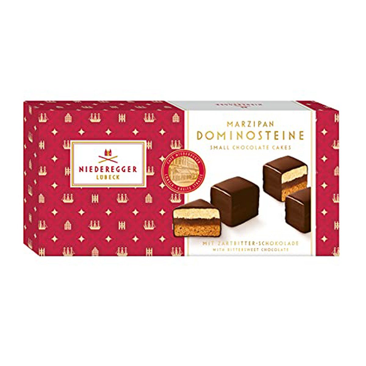 Niederegger Schokolade, Niederegger Marzipan Dominosteine mit Zartbitterschokolade 125g