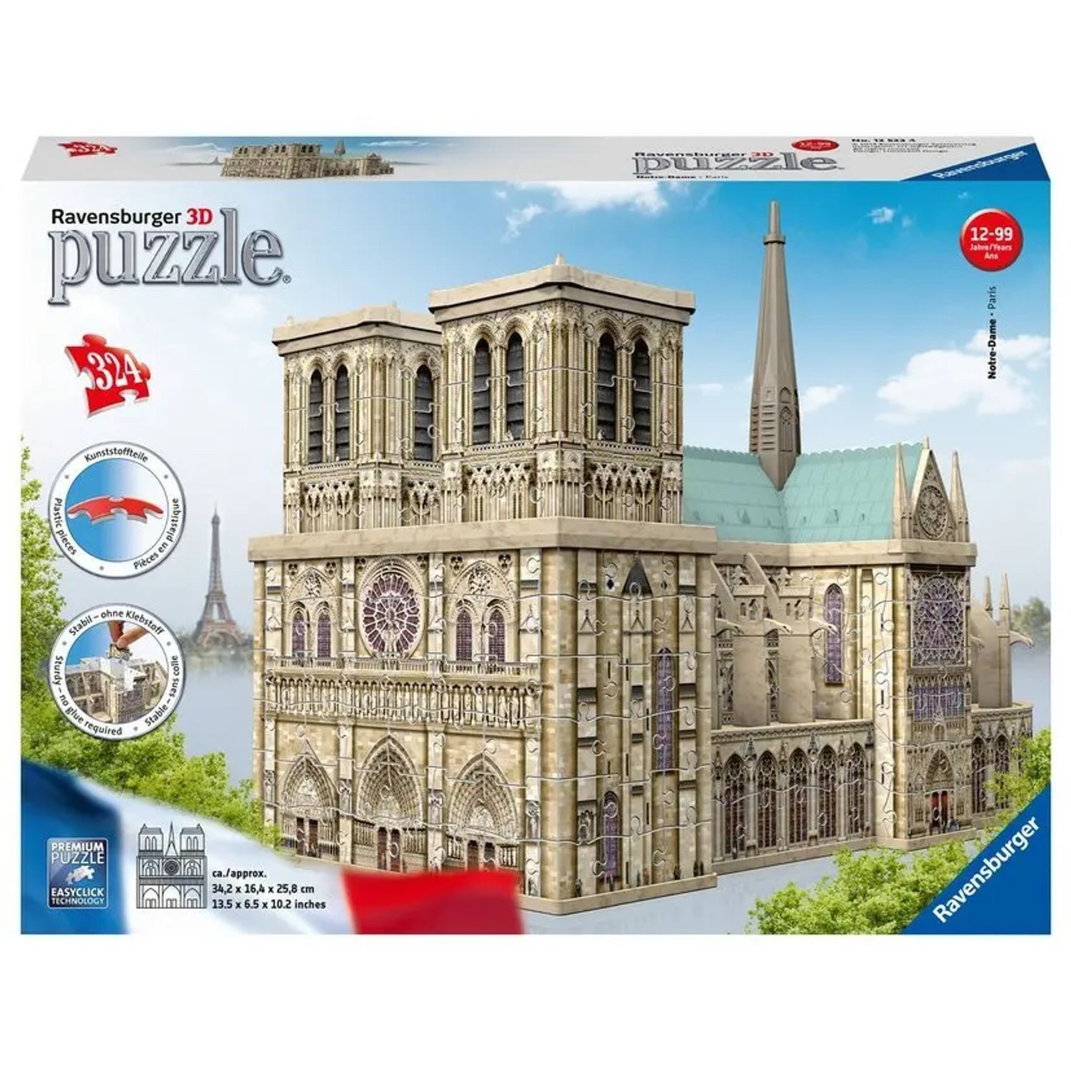 Ravensburger Puzzle 3D Puzzle Notre Dame, Puzzleteile