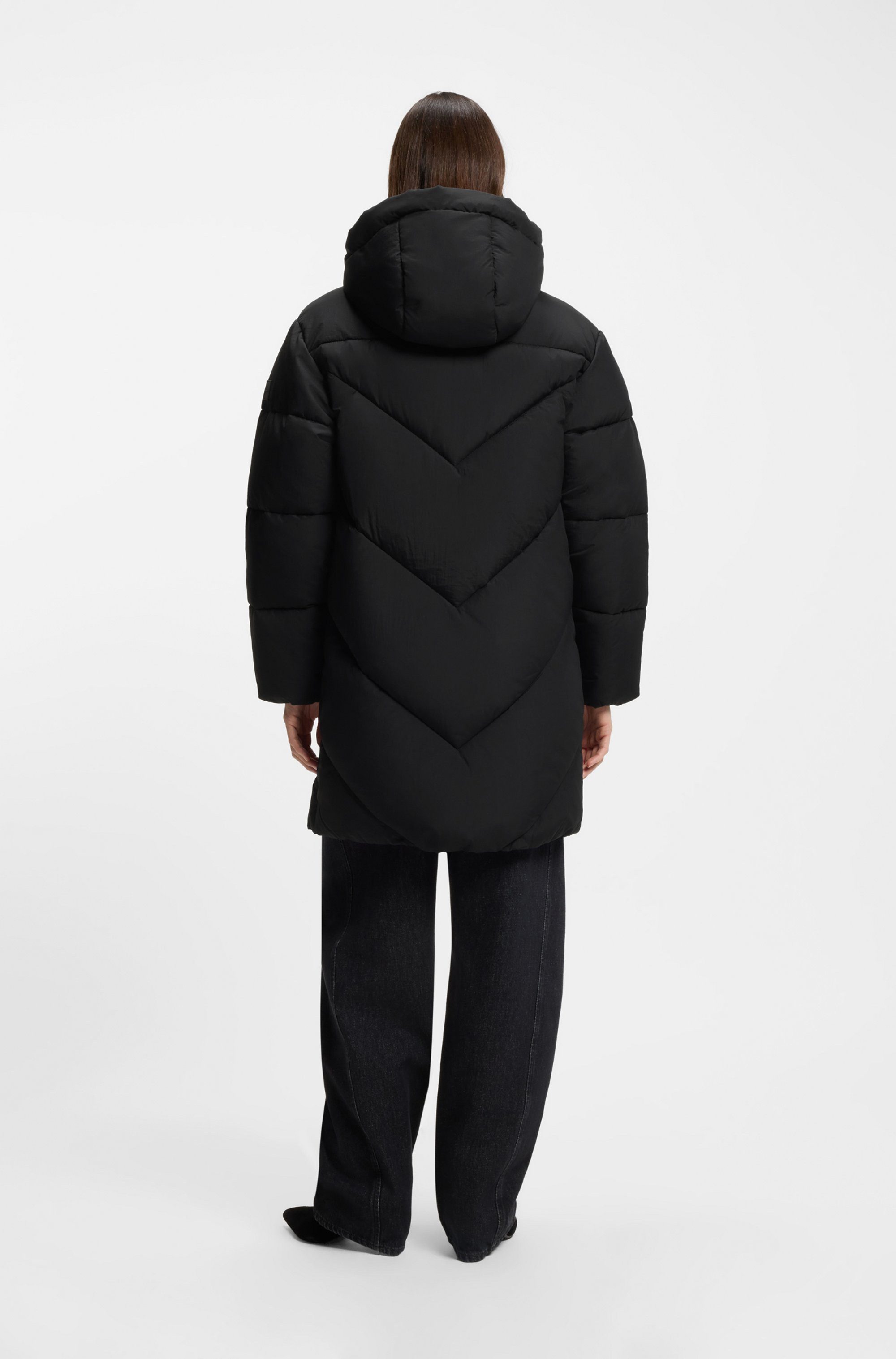 BOSS ORANGE Steppmantel Piapolly Premium Damenmode mit Kapuze, Chevron-Step günstig online kaufen