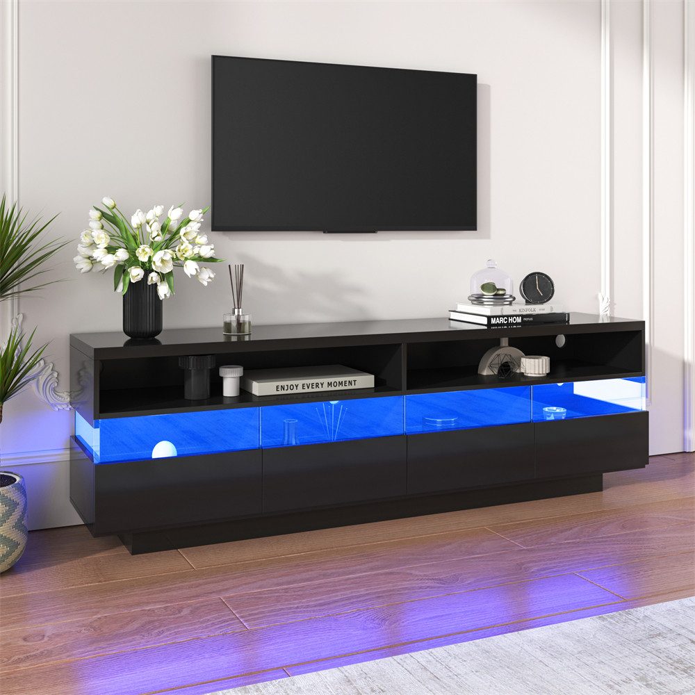 autolock TV-Schrank Hochglanz-TV-Schranktisch lowboard TV-Tisch mit günstig online kaufen
