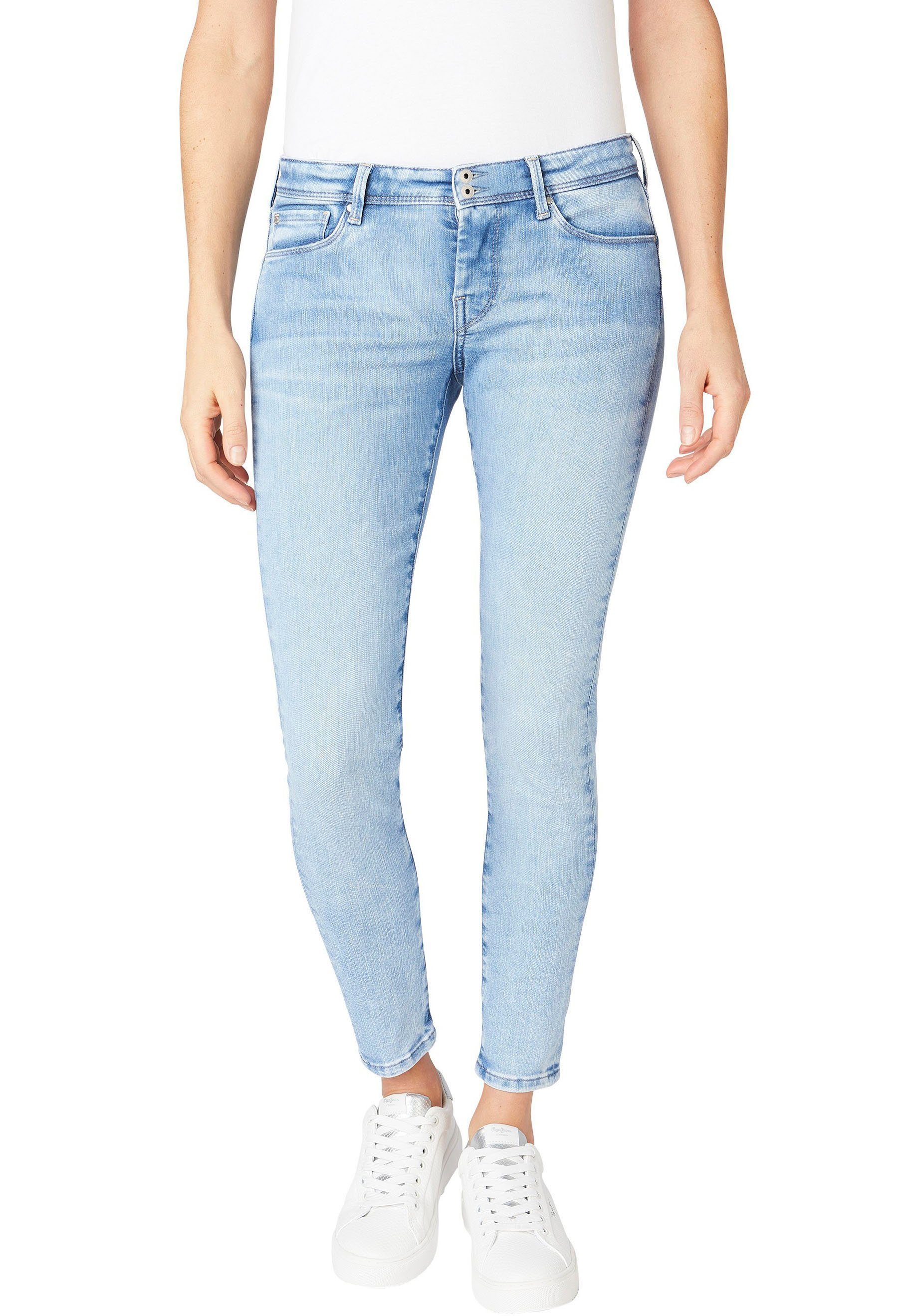 Pepe mit Jeans VENUS hellblau-wash Regular-fit-Jeans Badge