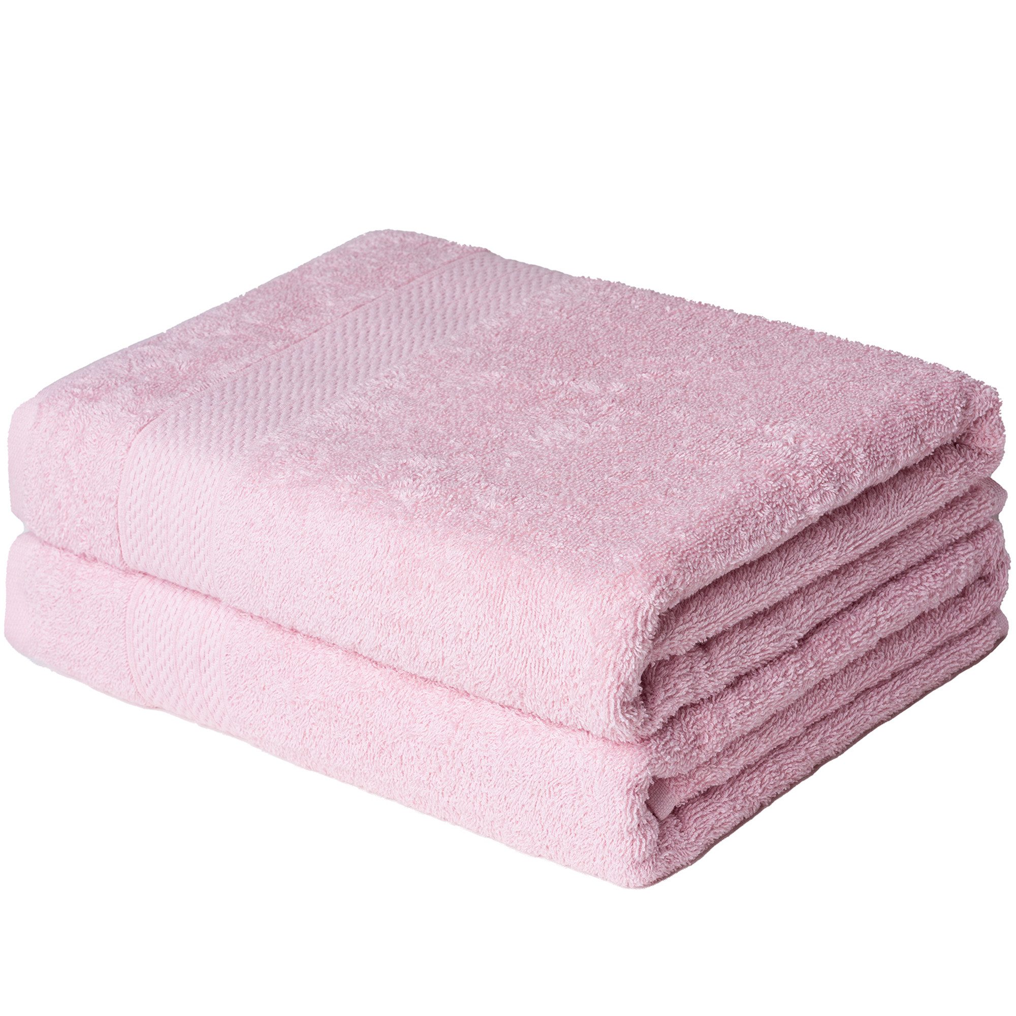 Brielle Handtuch Set Brielle Duschtucher Set - 2pcs Pink 70x140 cm günstig online kaufen