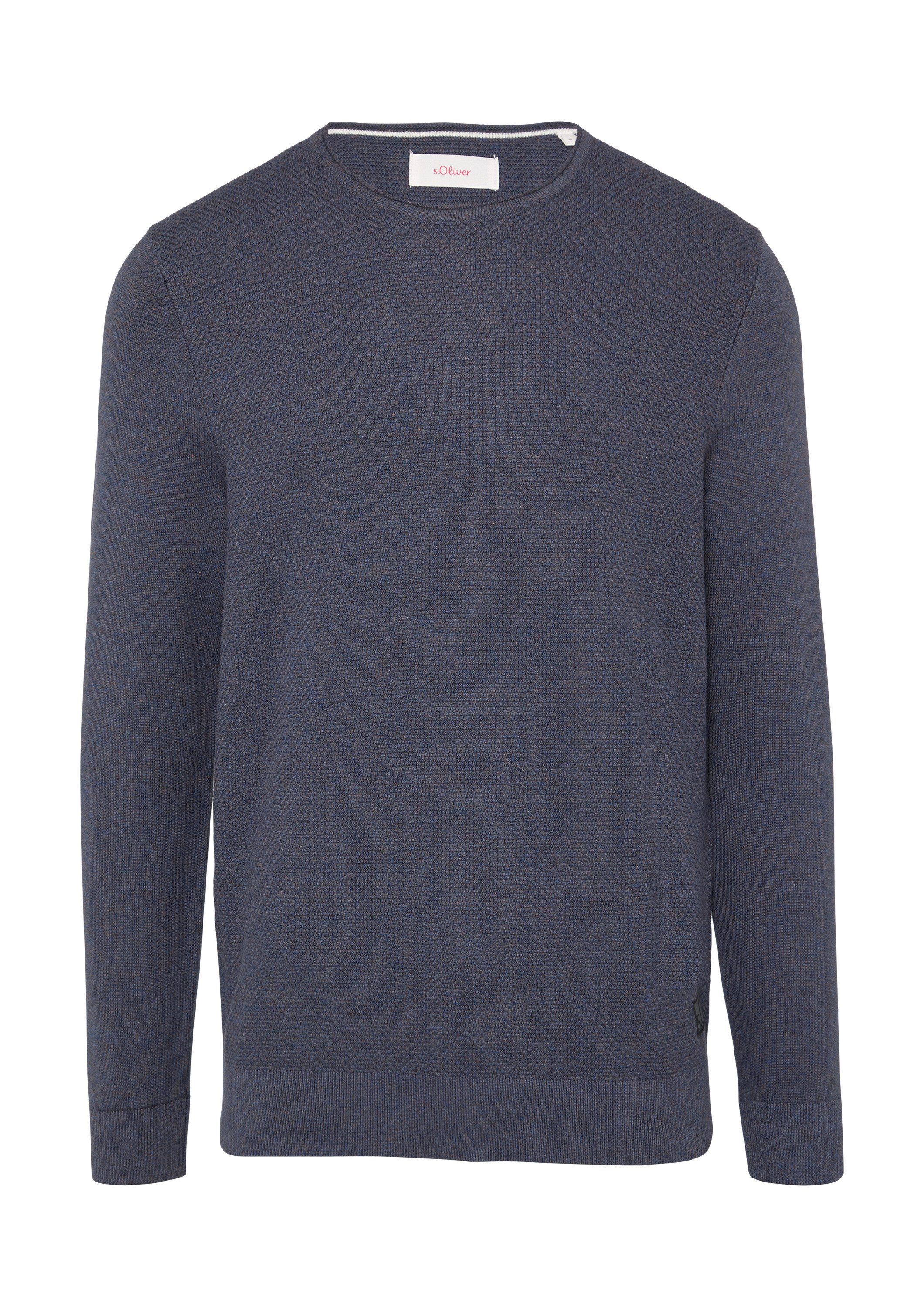 s.Oliver Longpullover Strickpullover Strickpullover mit Strukturmix günstig online kaufen