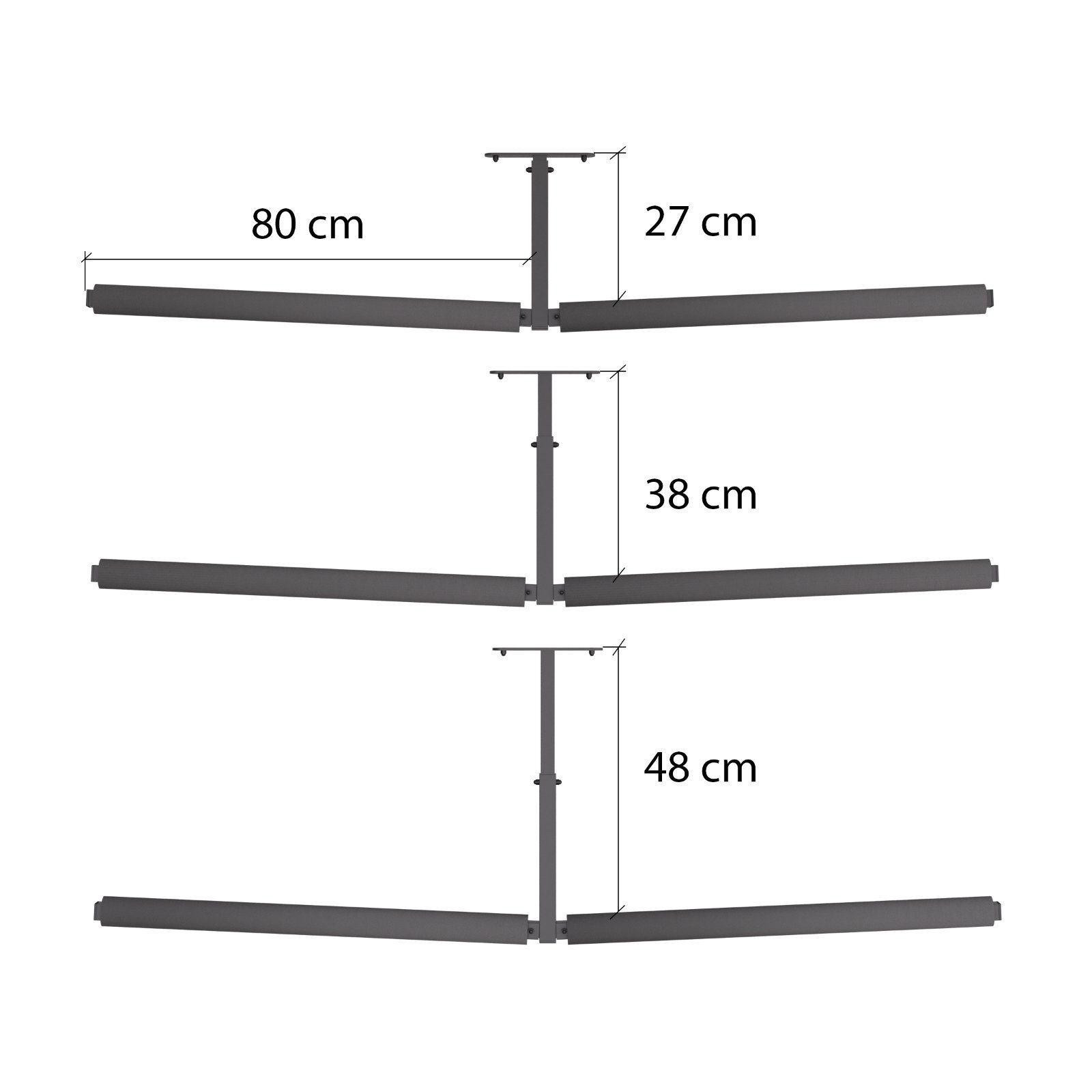 QLS Deckenhaken Hängeregal Doppelt, Deckenhalterung Leiter Kajak Surfbrett günstig online kaufen