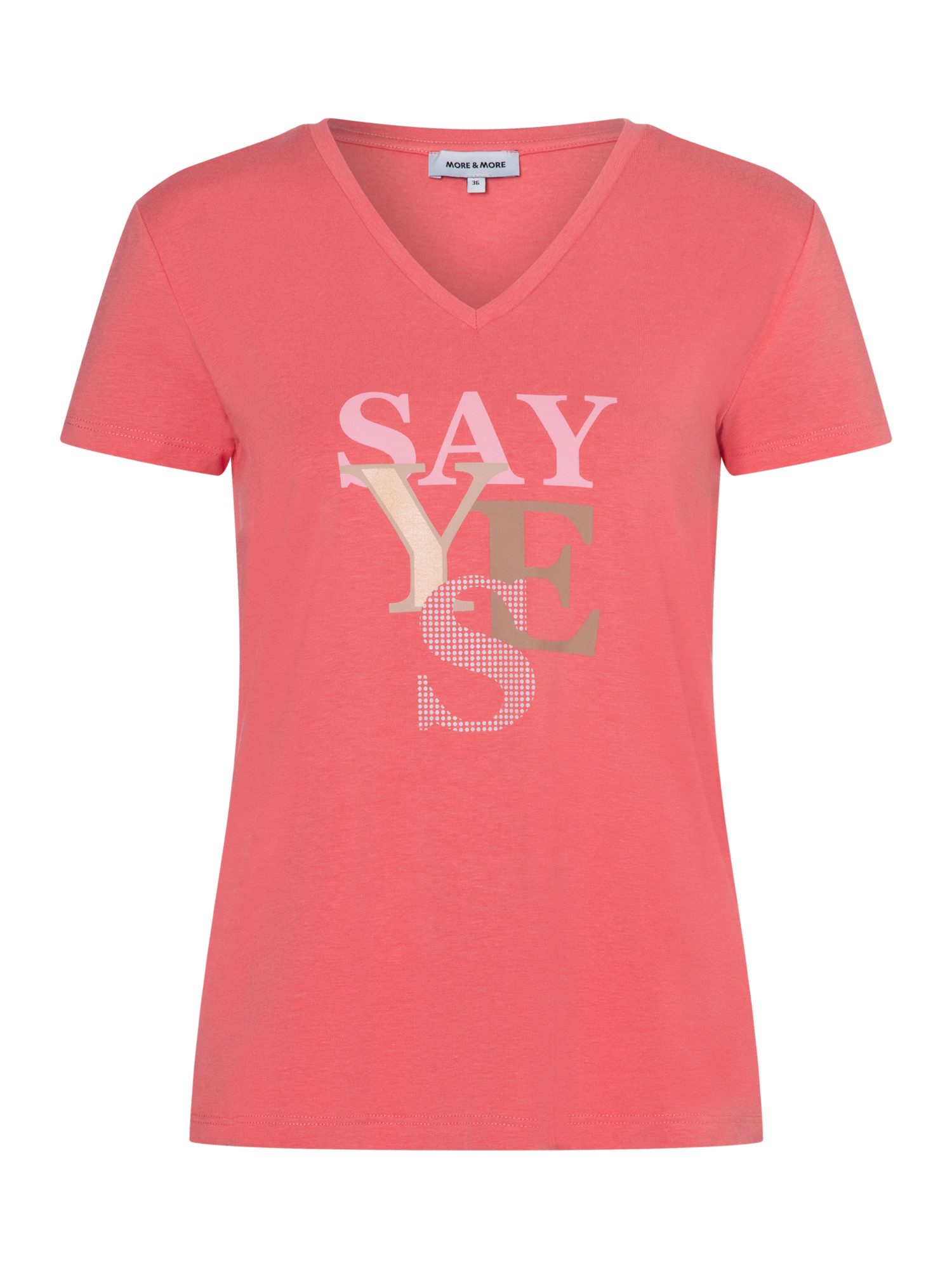 MORE&MORE Kurzarmshirt sommerliches Kurzarmshirt "Say Yes"