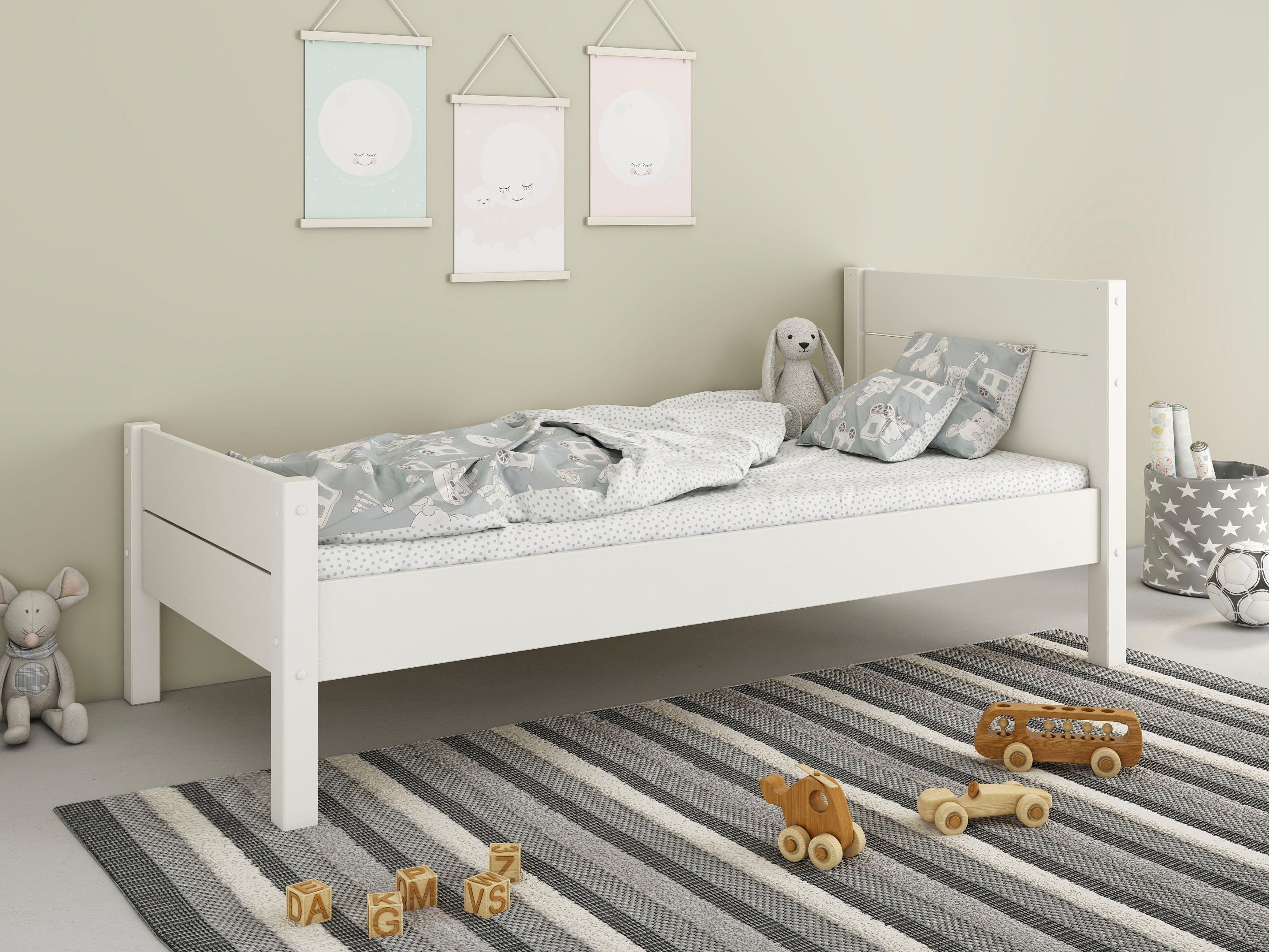 Home affaire Kinderzimmer, Skandi-Design (Kiefer), Einzelbett ideal zertifiziertes ", "ATSU für Massivholz schlichtes