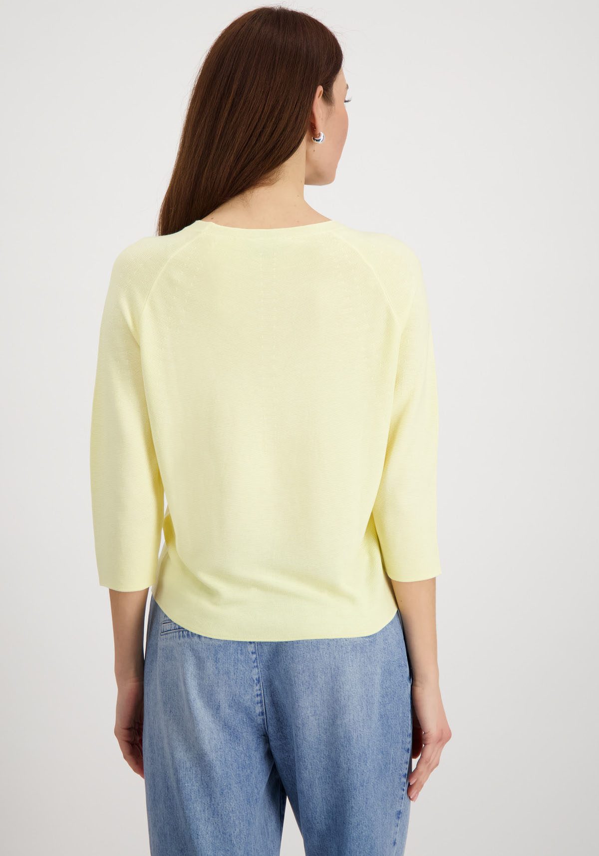 Monari Rundhalspullover mit Strukturmuster