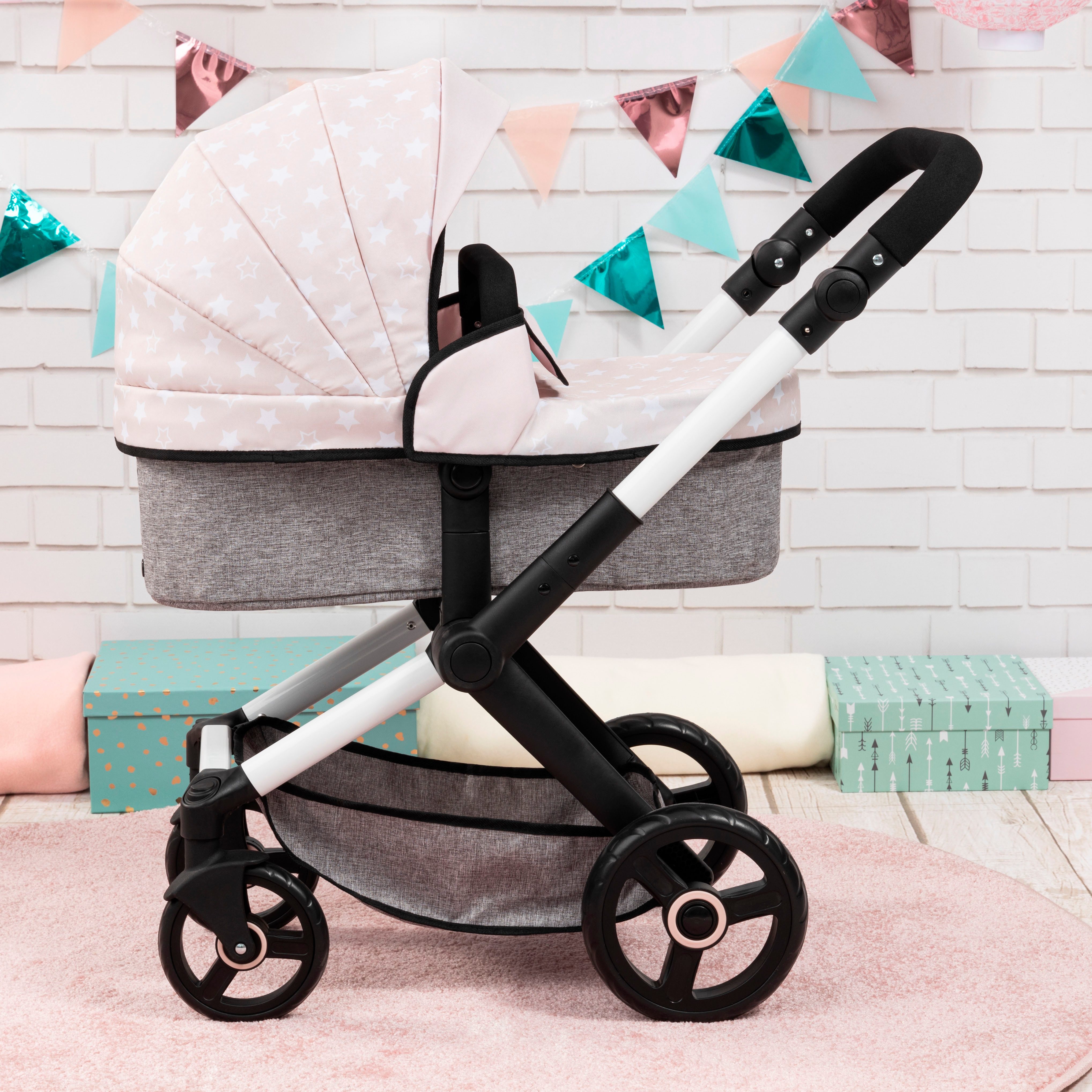 Bayer Kombi-Puppenwagen Xeo, beige Sternchen günstig online kaufen