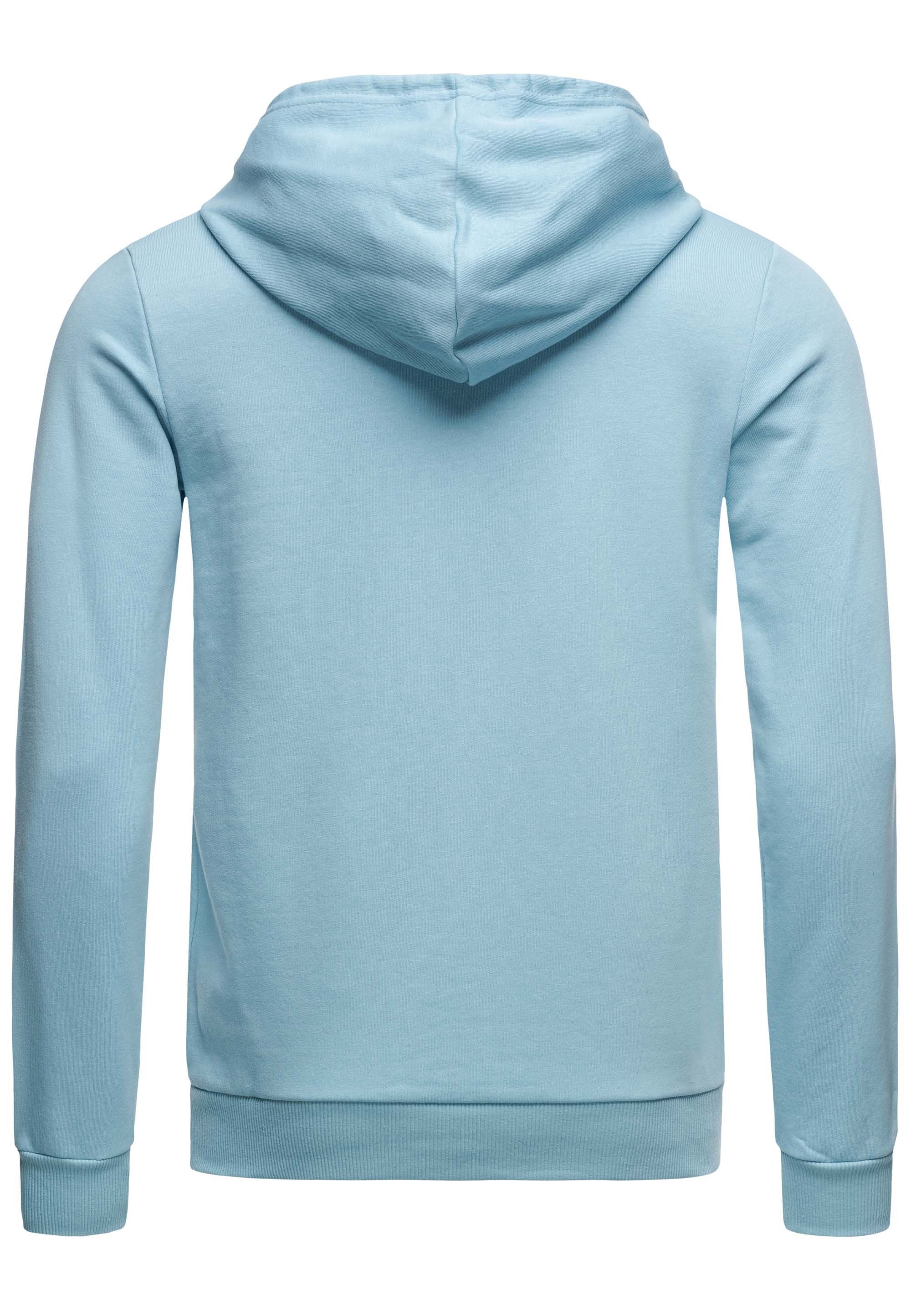 Premium Kängurutasche Kapuzensweatshirt RedBridge mit Hoodie Blau Qualität