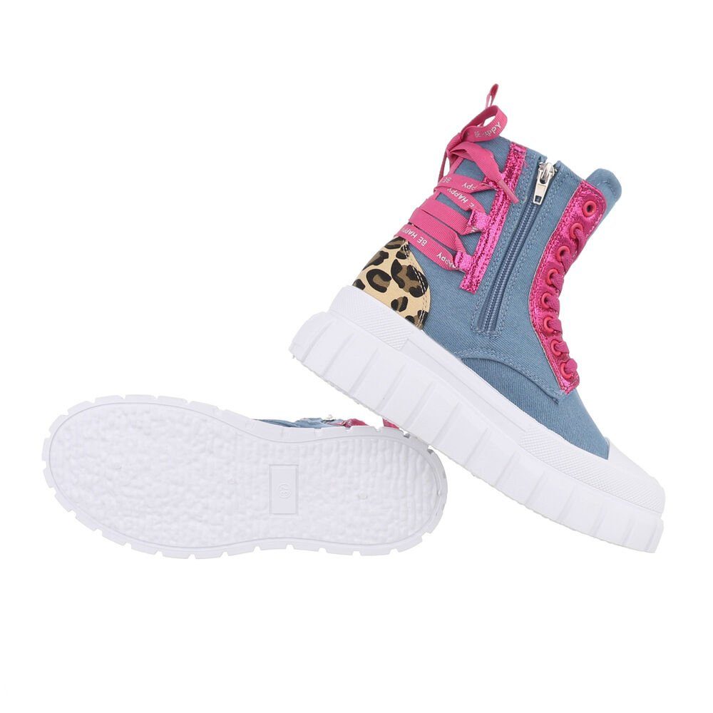 Ital-Design Damen High-Top Freizeit Sneakerboots Keilabsatz/Wedge Sneakers günstig online kaufen