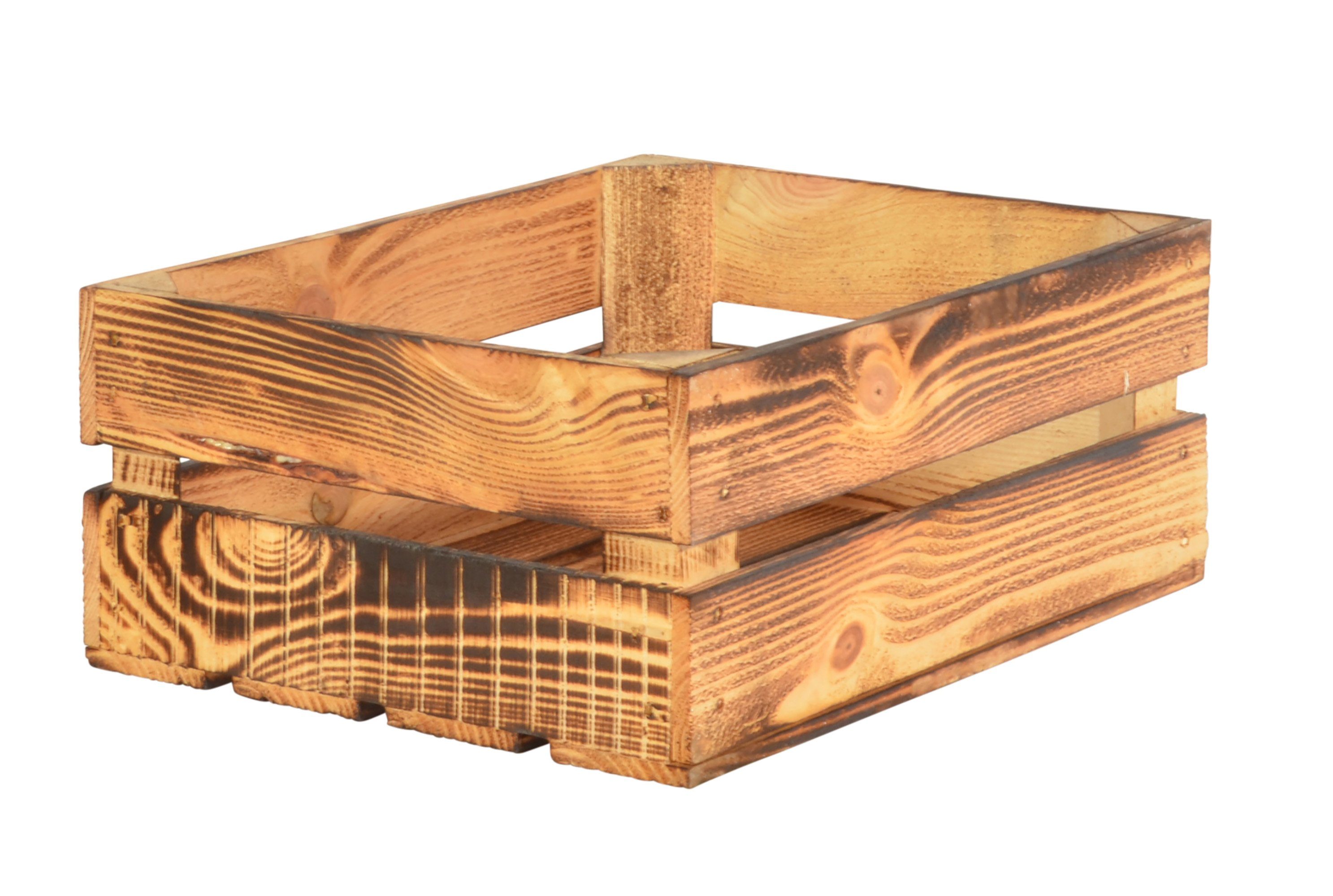 CHICCIE Holzkiste Regale Geflammt 38x28x15cm - günstig online kaufen