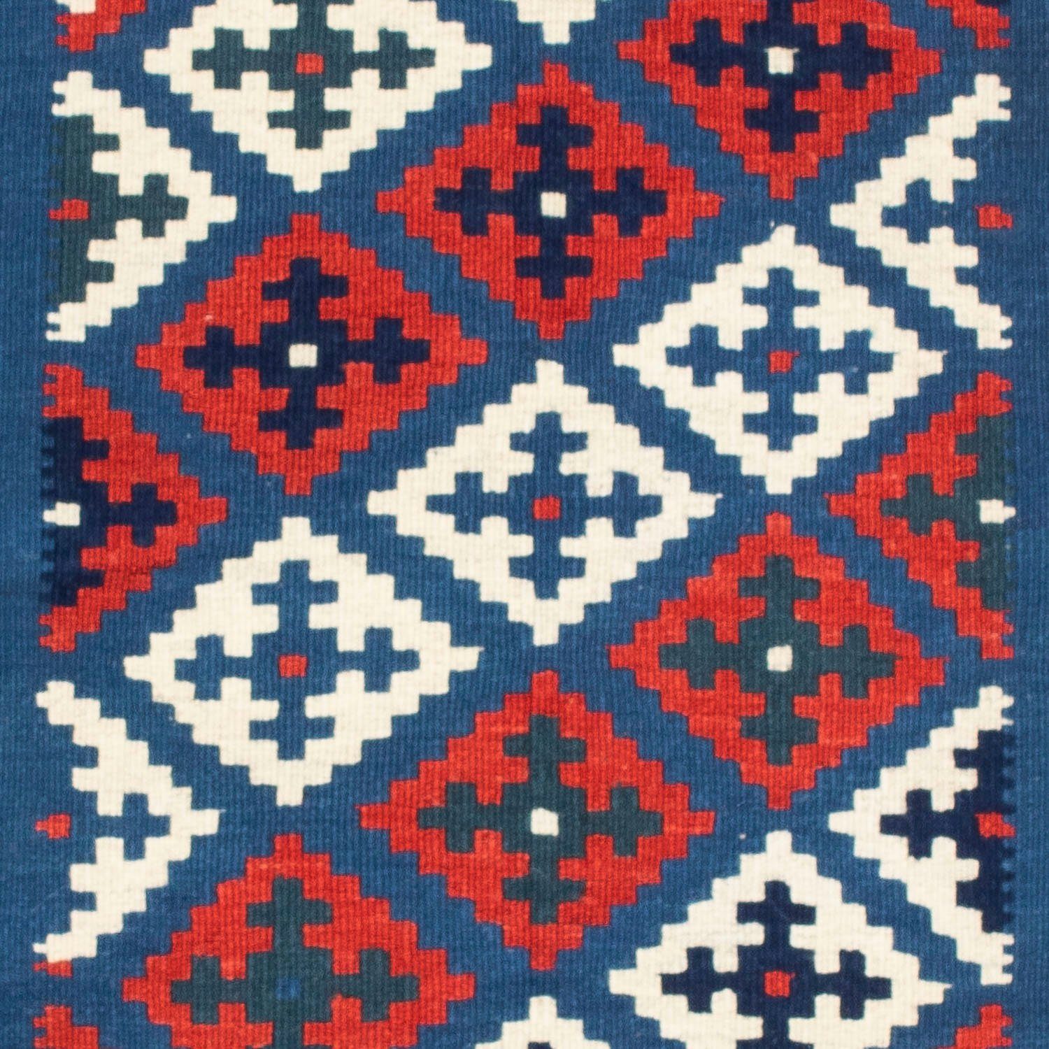 Wollteppich Kelim - Oriental - 103 x dunkelblau, cm quadratisch quadratisch, Einzelstück - Höhe: Wohnzimmer, 6 mm, 106 morgenland