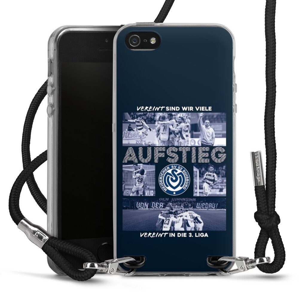 DeinDesign Handyhülle MSV Duisburg Aufstieg Offizielles Lizenzprodukt, Apple iPhone 5 Handykette Hülle mit Band Case zum Umhängen