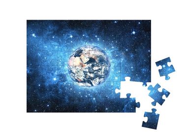 puzzleYOU Puzzle Schöner Blick auf die Erde, Blick aus dem Weltraum, 48 Puzzleteile, puzzleYOU-Kollektionen Weltraum, Universum