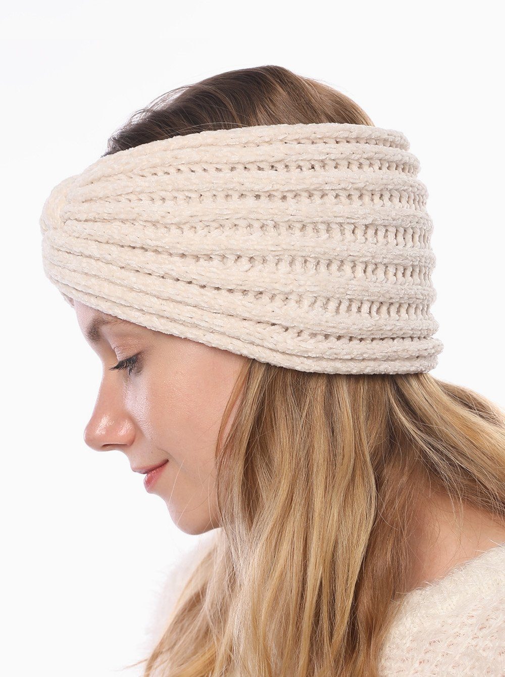 axy Haarband Damen Strick Stirnband mit Twist Knoten HBW3, Strick Winter St günstig online kaufen