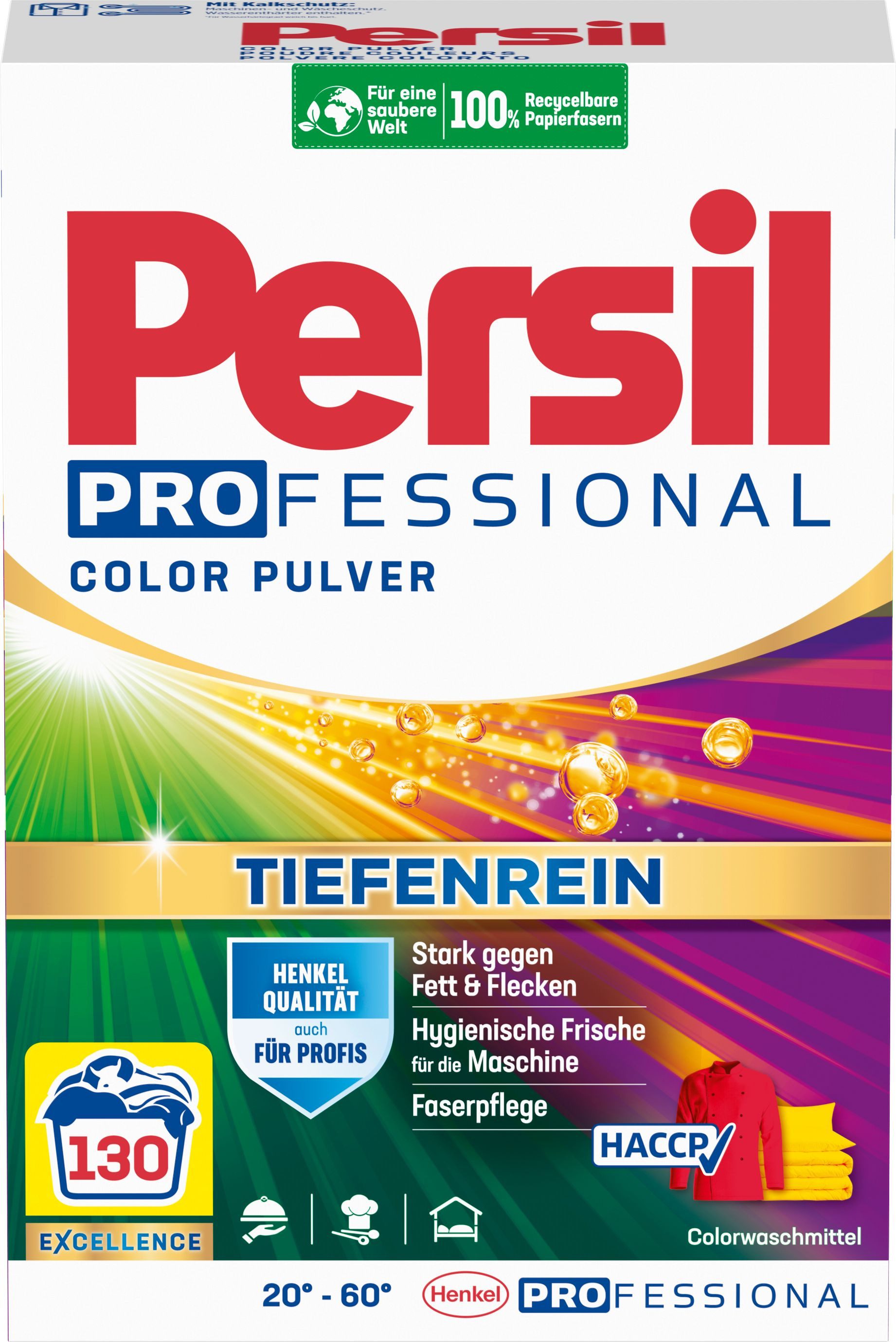Persil Professional Pulver Vollwaschmittel (XXL-Pack, [1-St. 7,8kg 130 WL Color)